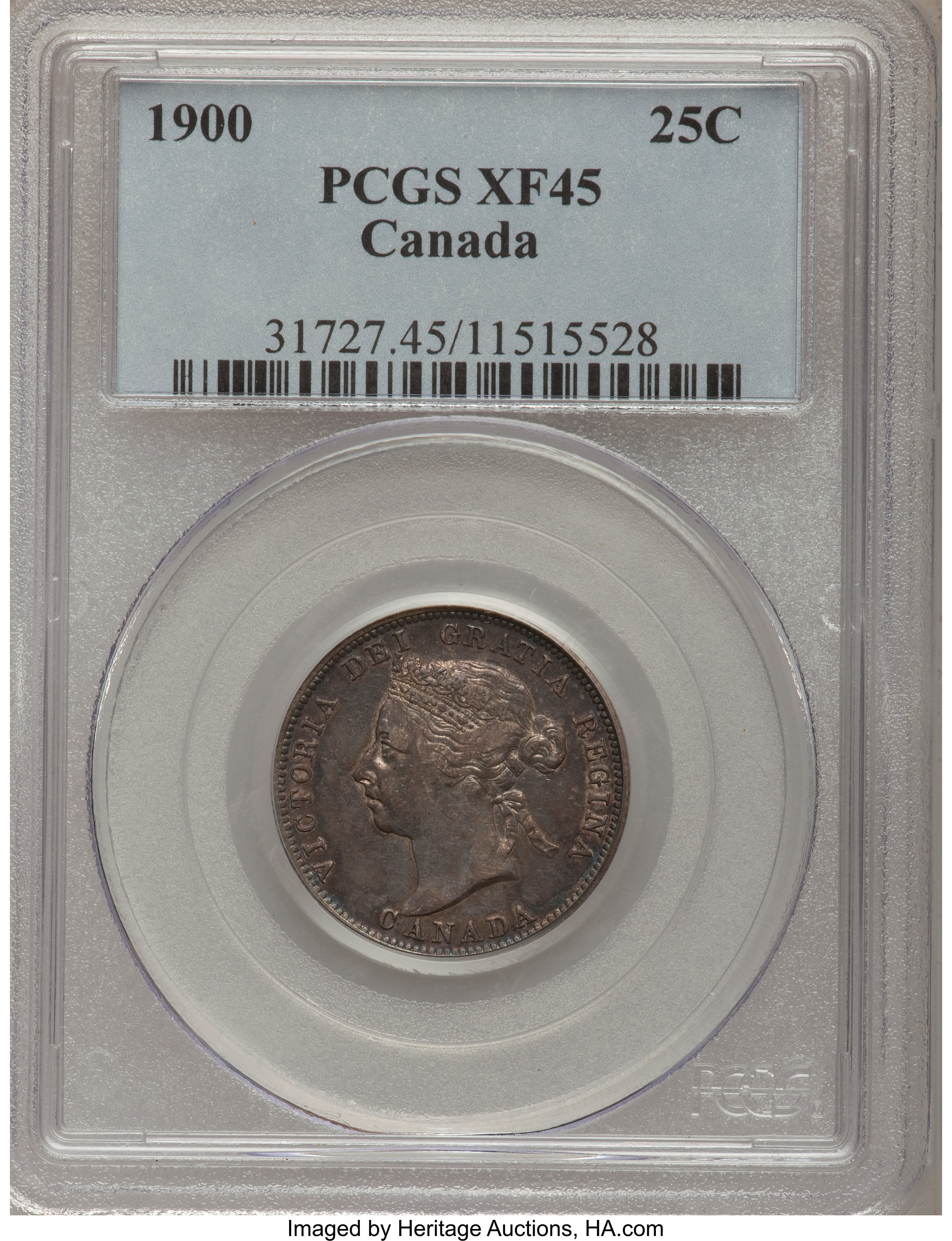 Canada: Victoria 25 Cents 1900,...