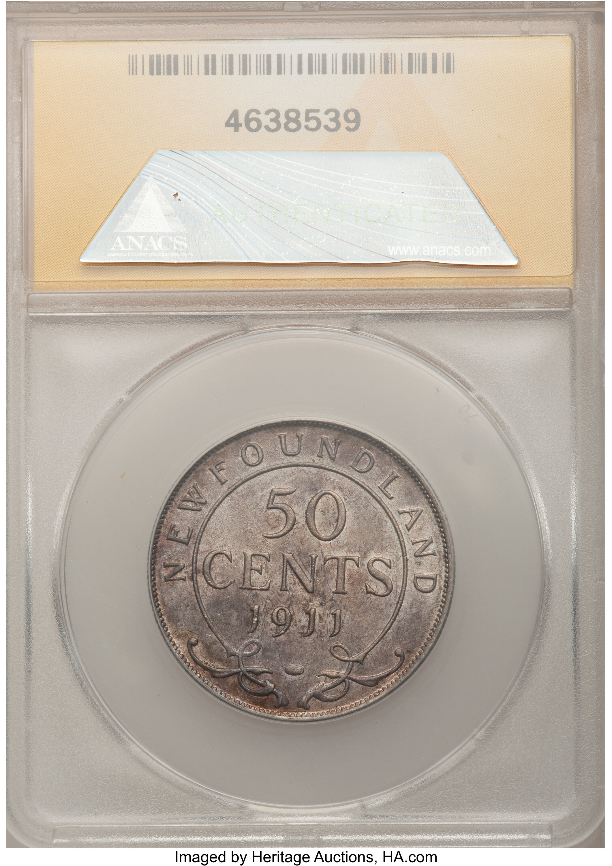 1911 50c Newfoundland VG10 thumbnail 4