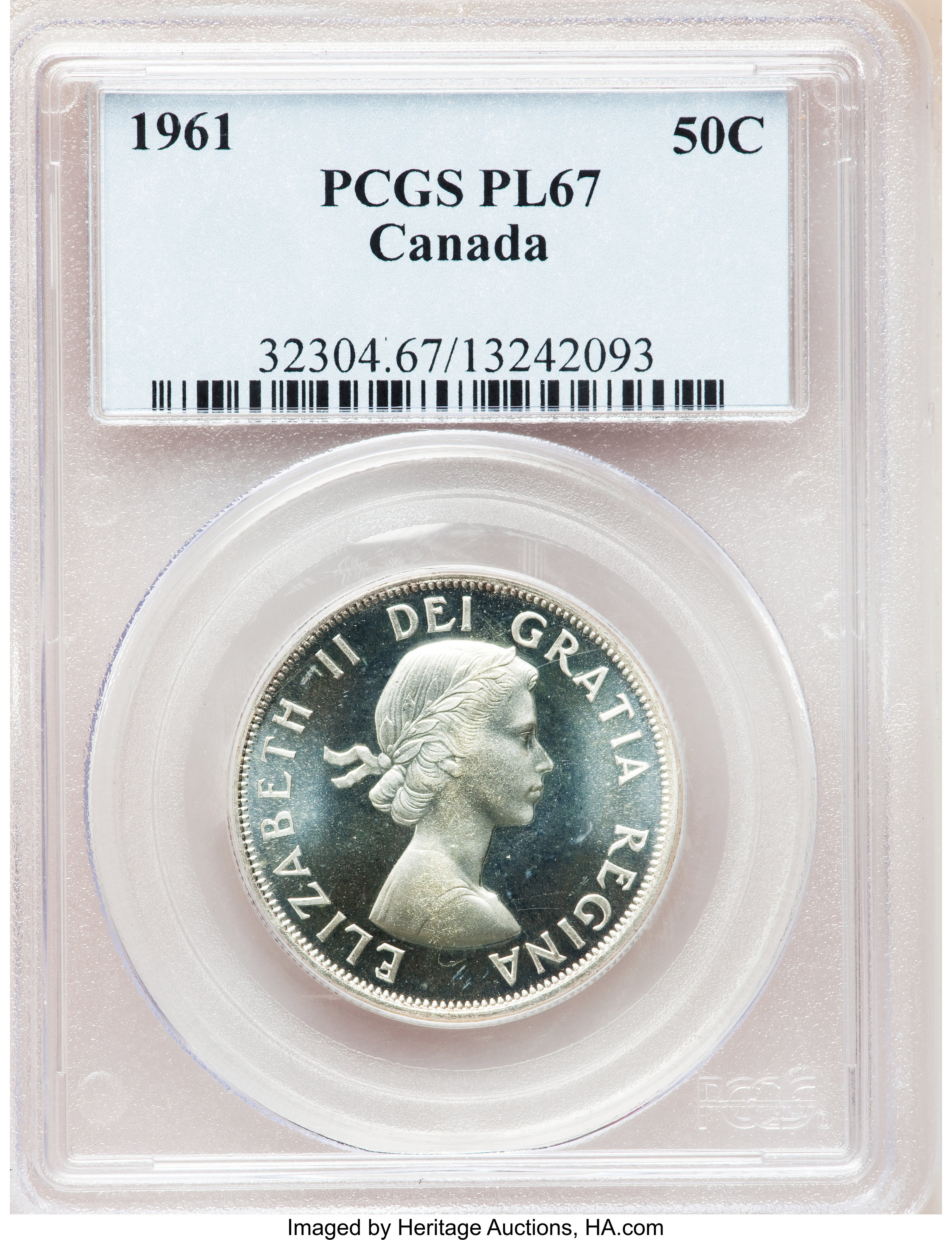 Canada: Elizabeth II 50 Cents 1961,...