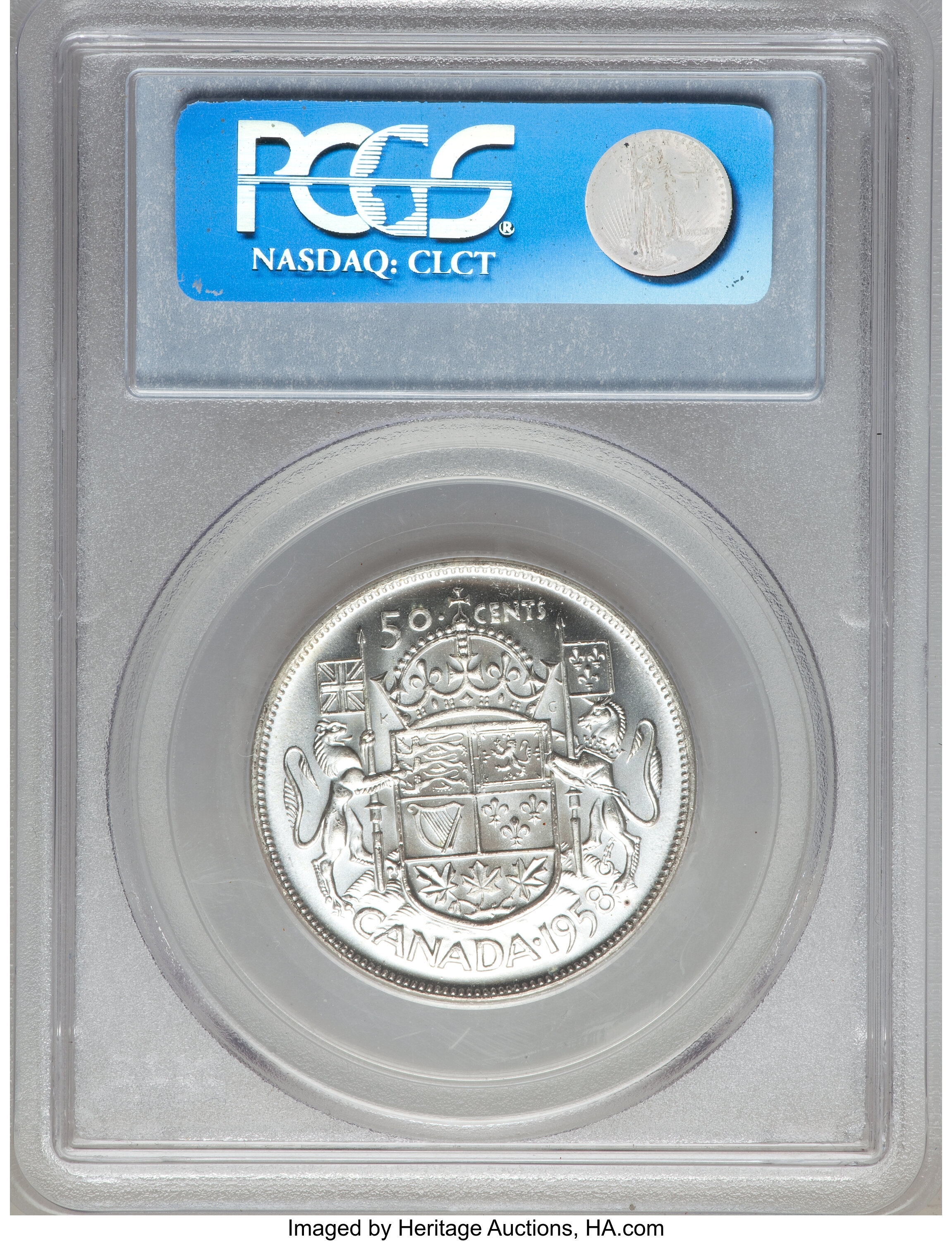 1958 50c Coat of Arms G4 thumbnail 14