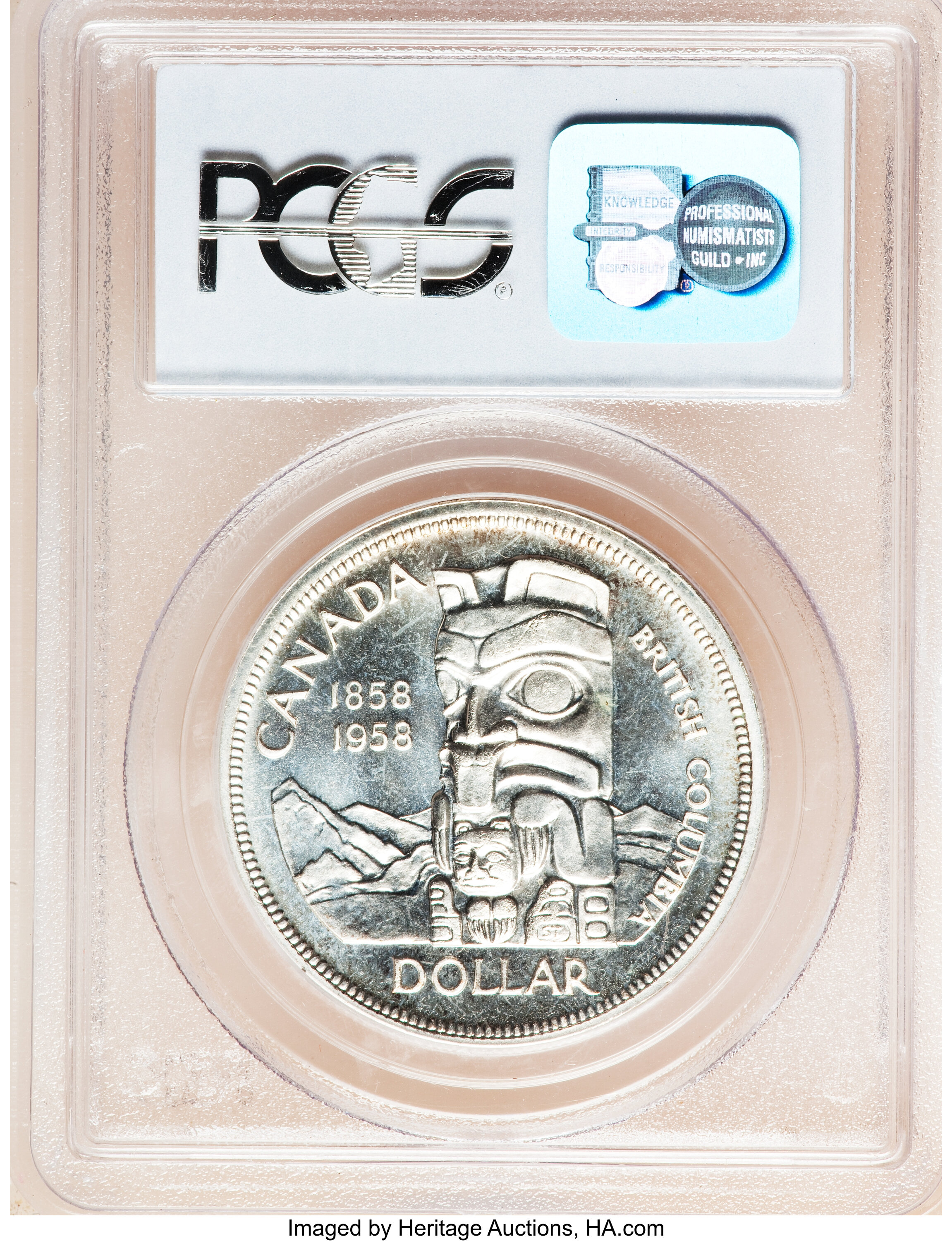 1958 S$1  British Columbia PL MS64 thumbnail 2