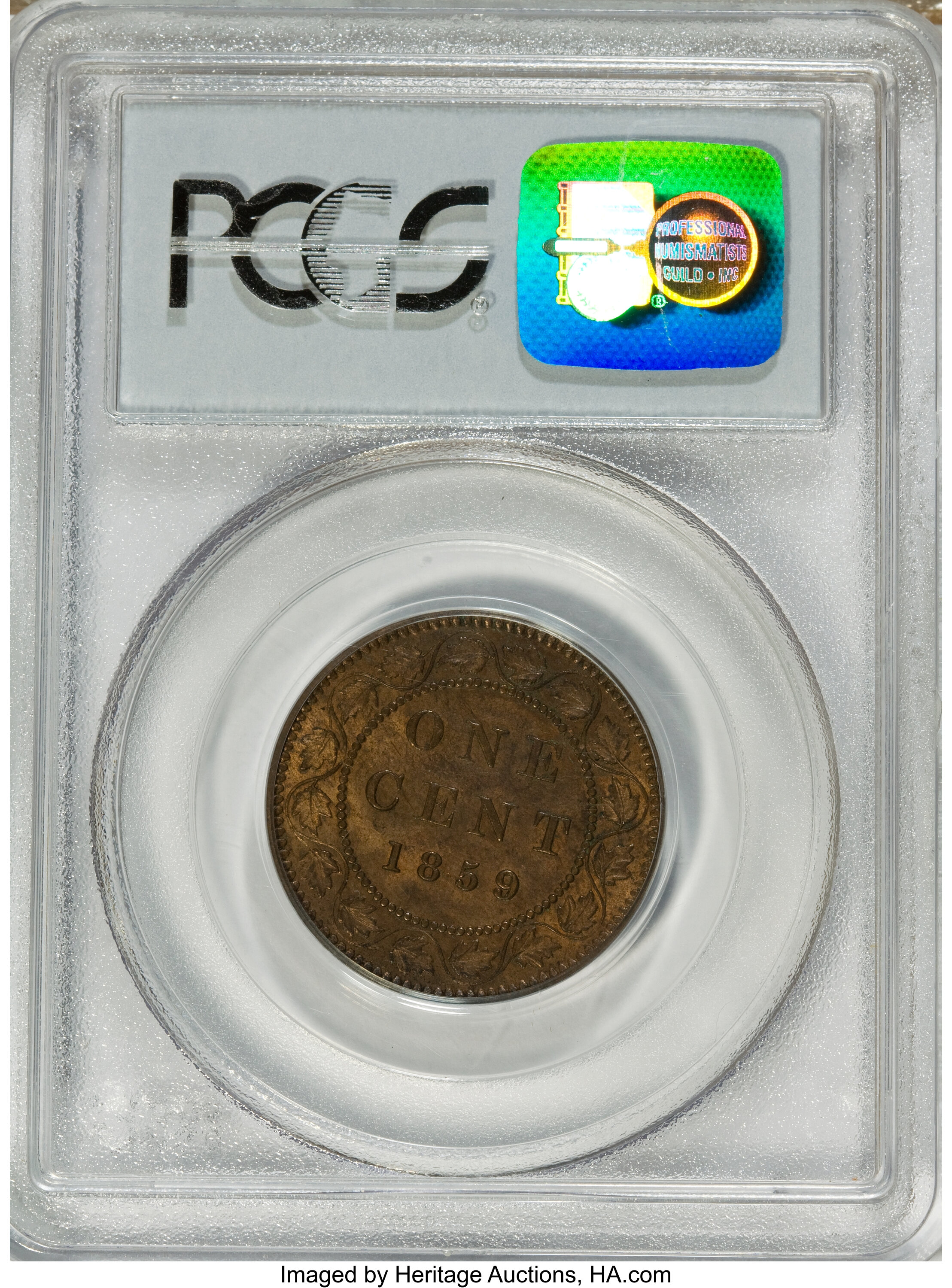 1859/8 1c Province of Canada, Medal Alignment, Wide 9 MS BN VF35 BN thumbnail 16