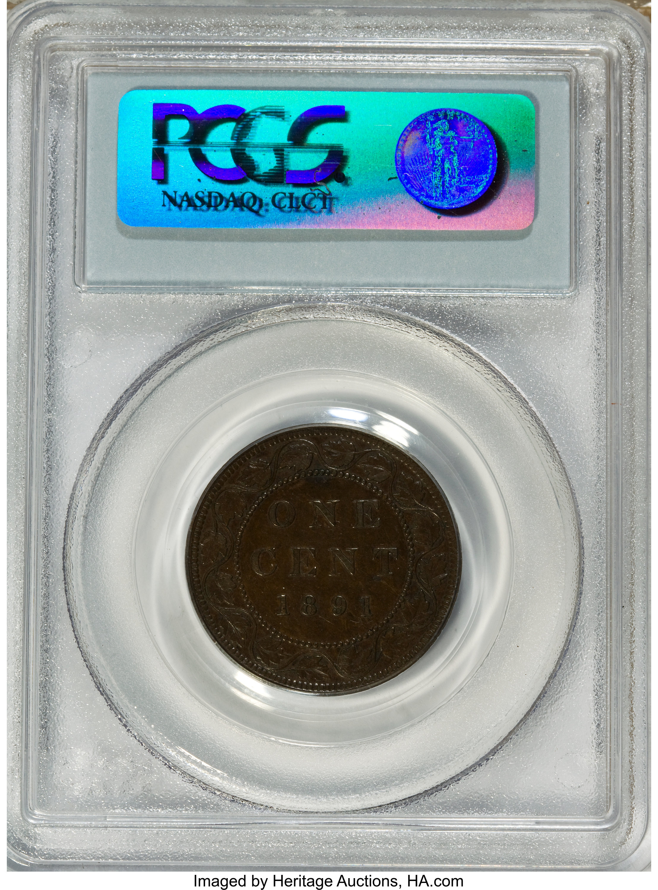 1891 1c Small Date, Large Leaves, Obverse 2 MS BN AU50 BN thumbnail 10