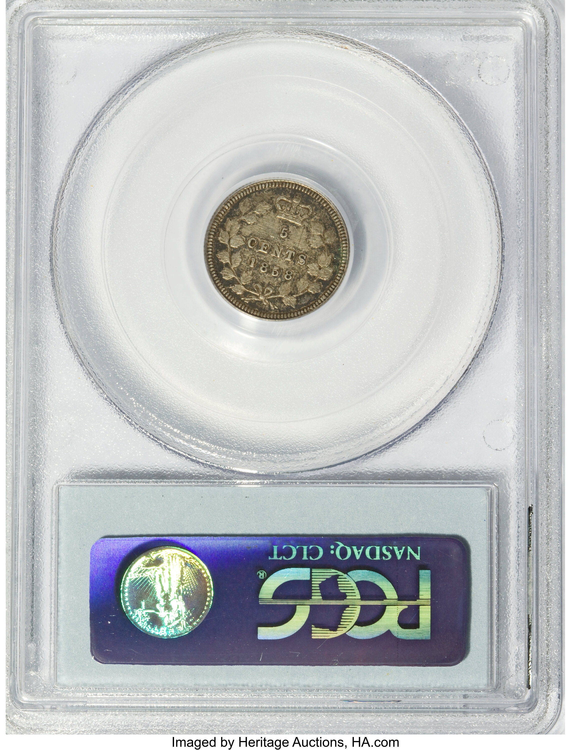 1858 5c Province of Canada, Large Date, RPD VF25 thumbnail 4