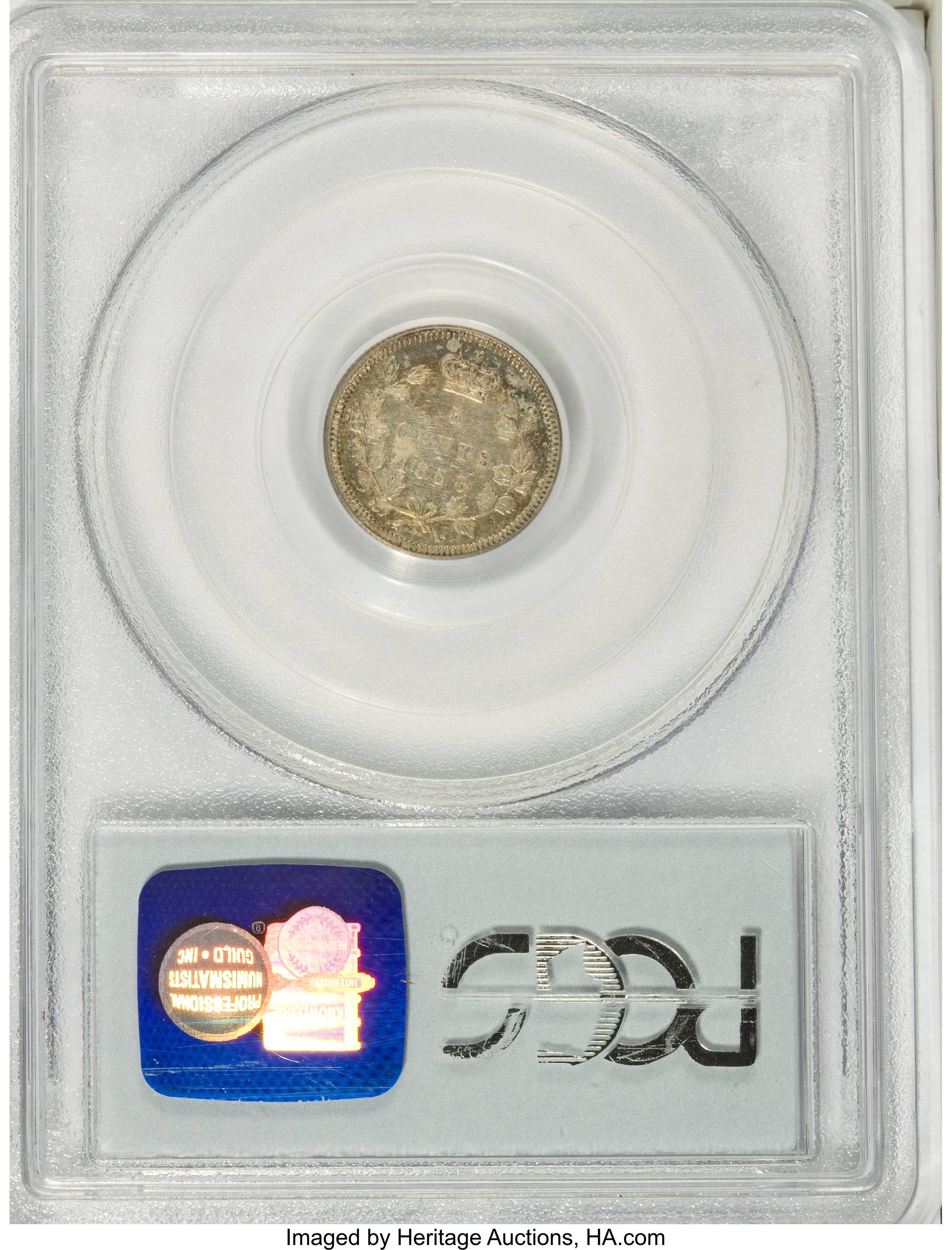 1858 5c Province of Canada, Large Date, RPD VF25 thumbnail 6