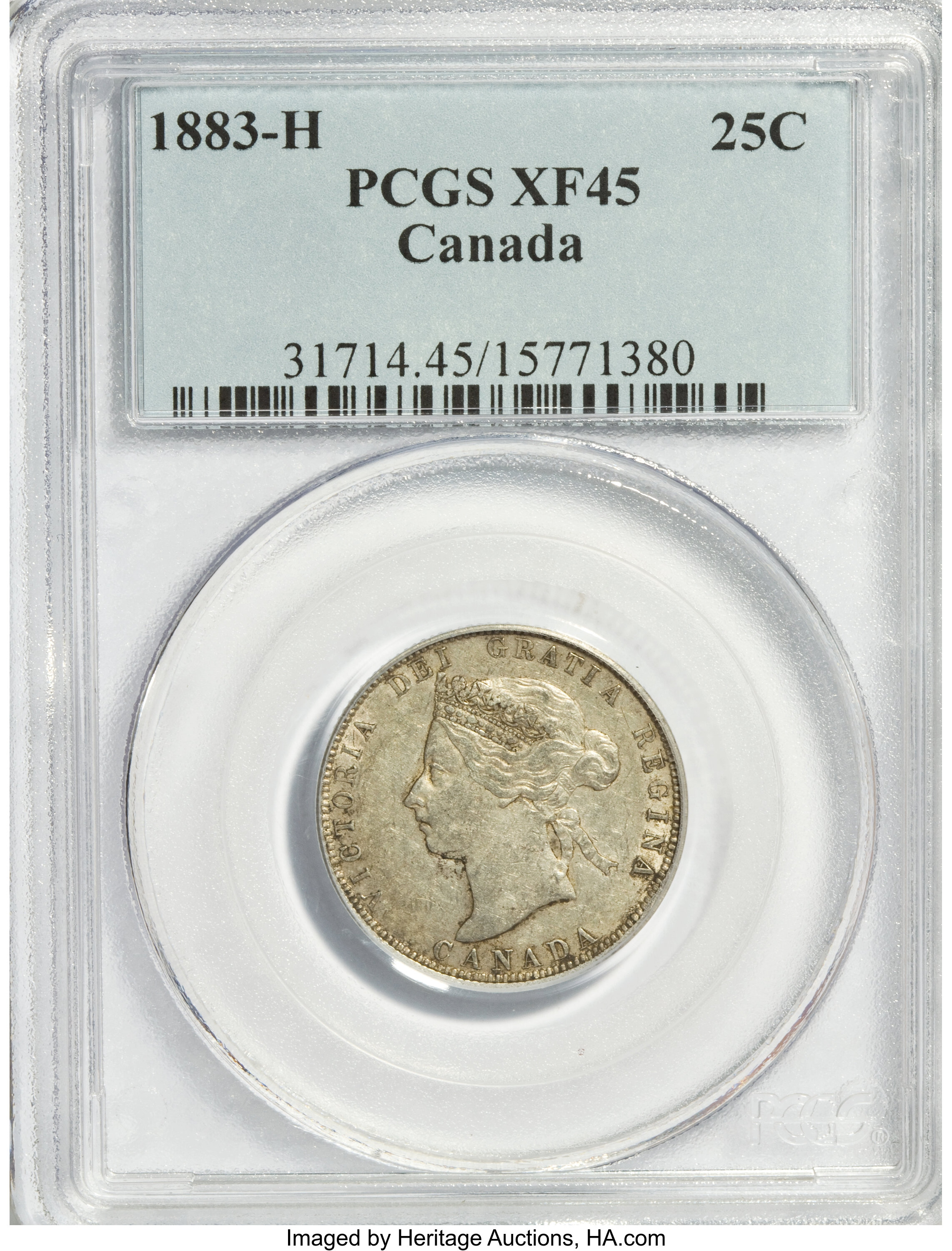 Canada: Victoria 25 Cents 1883-H,...
