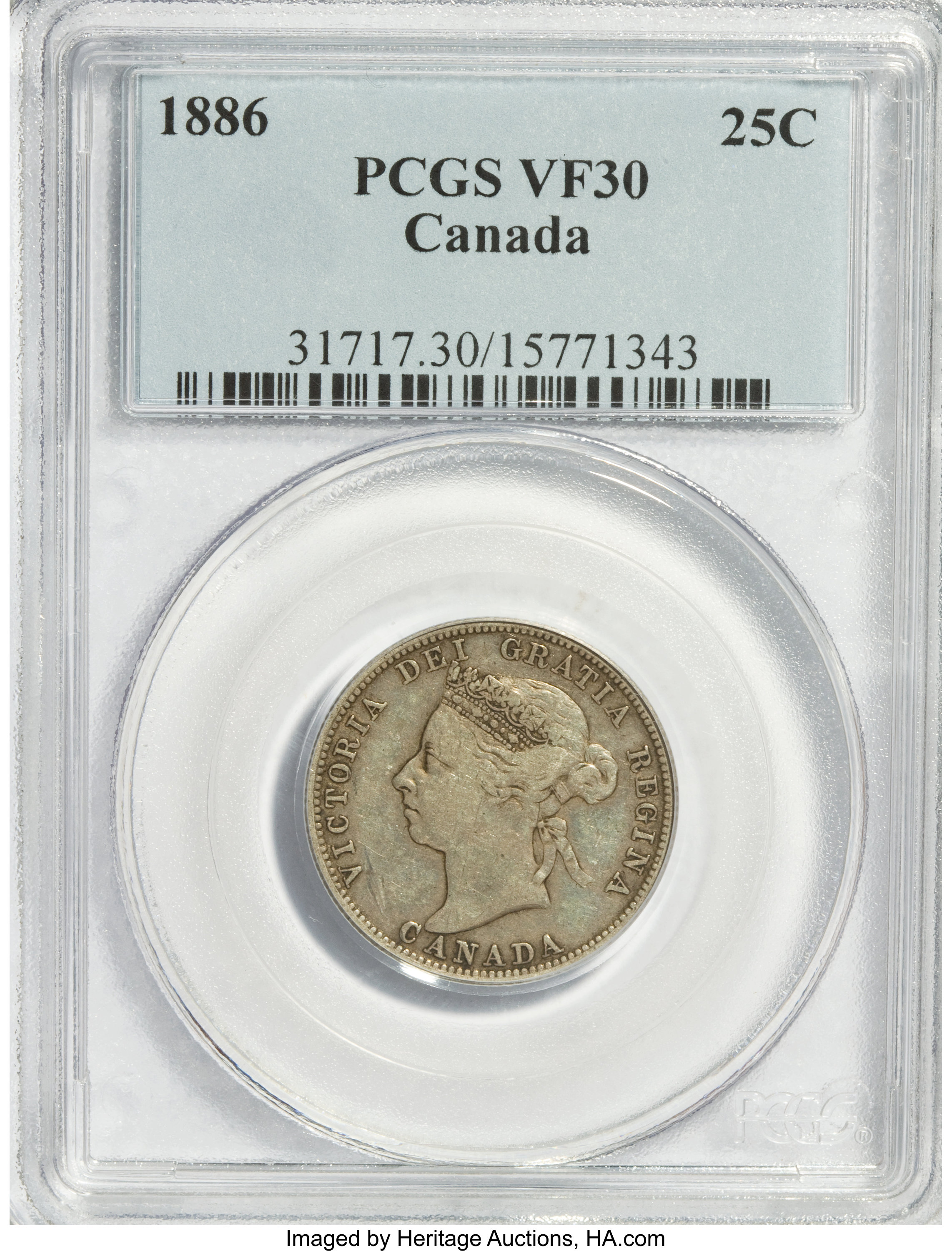 Canada: Victoria 25 Cents 1886,...