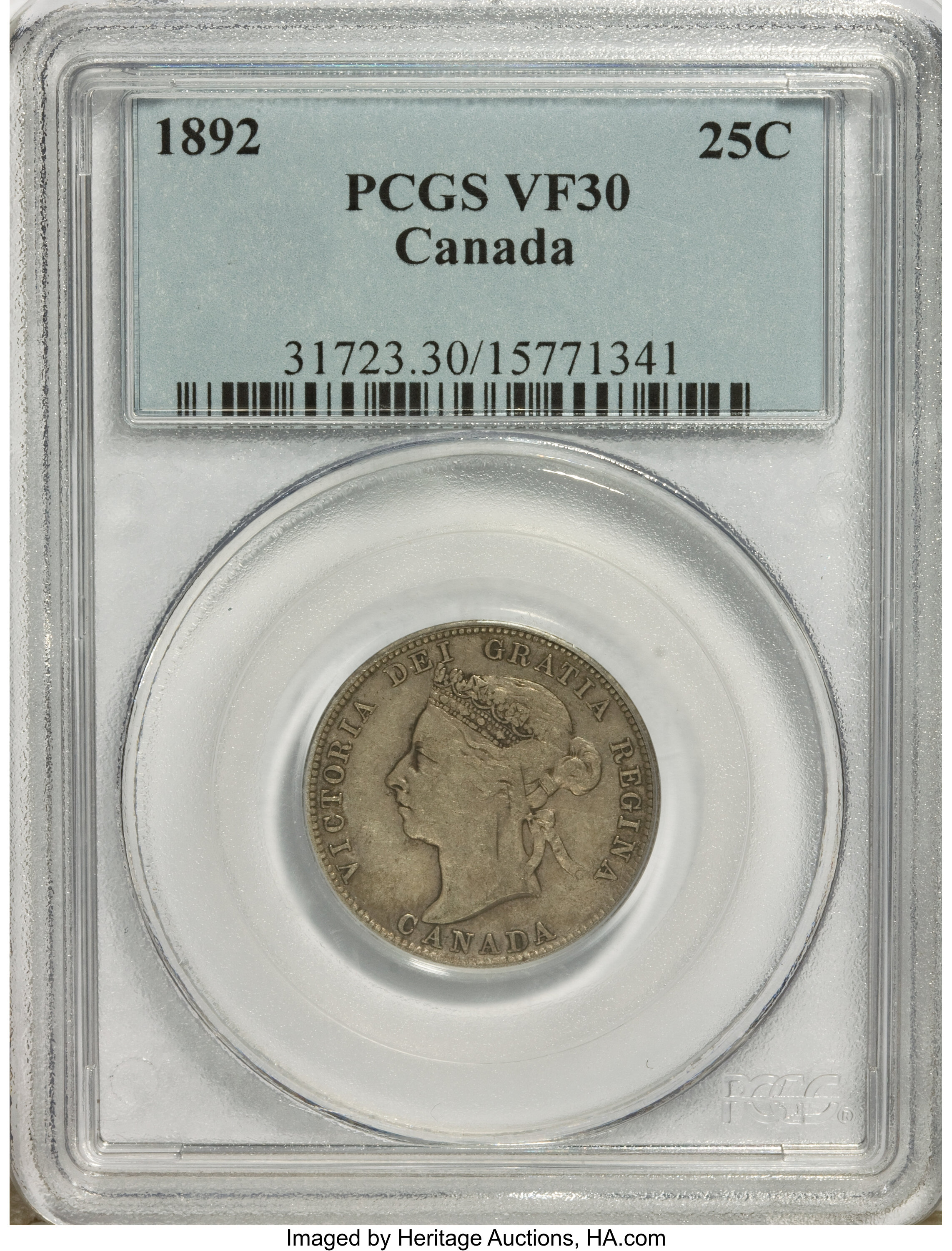 Canada: Victoria 25 Cents 1892,...