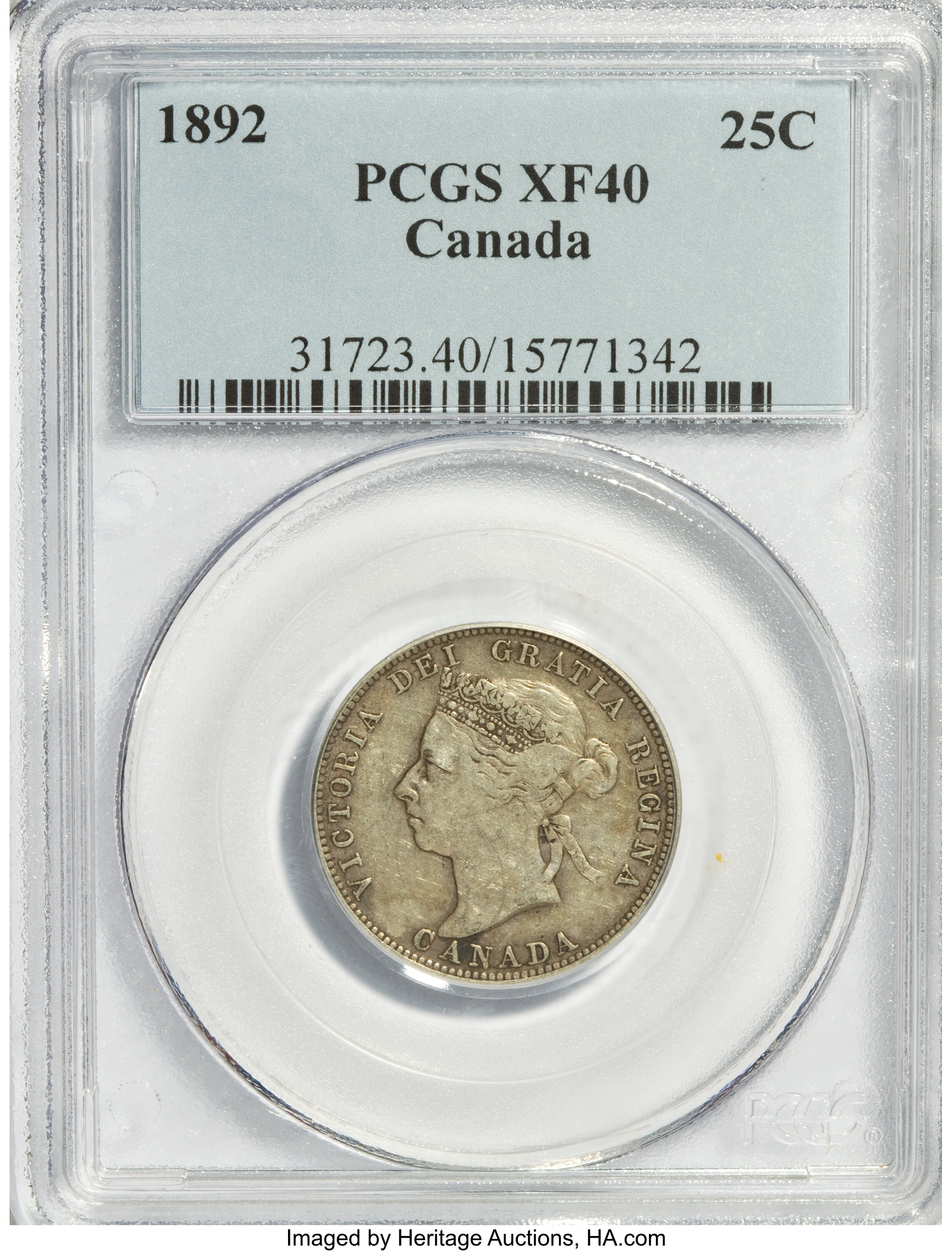 Canada: Victoria 25 Cents 1892,...