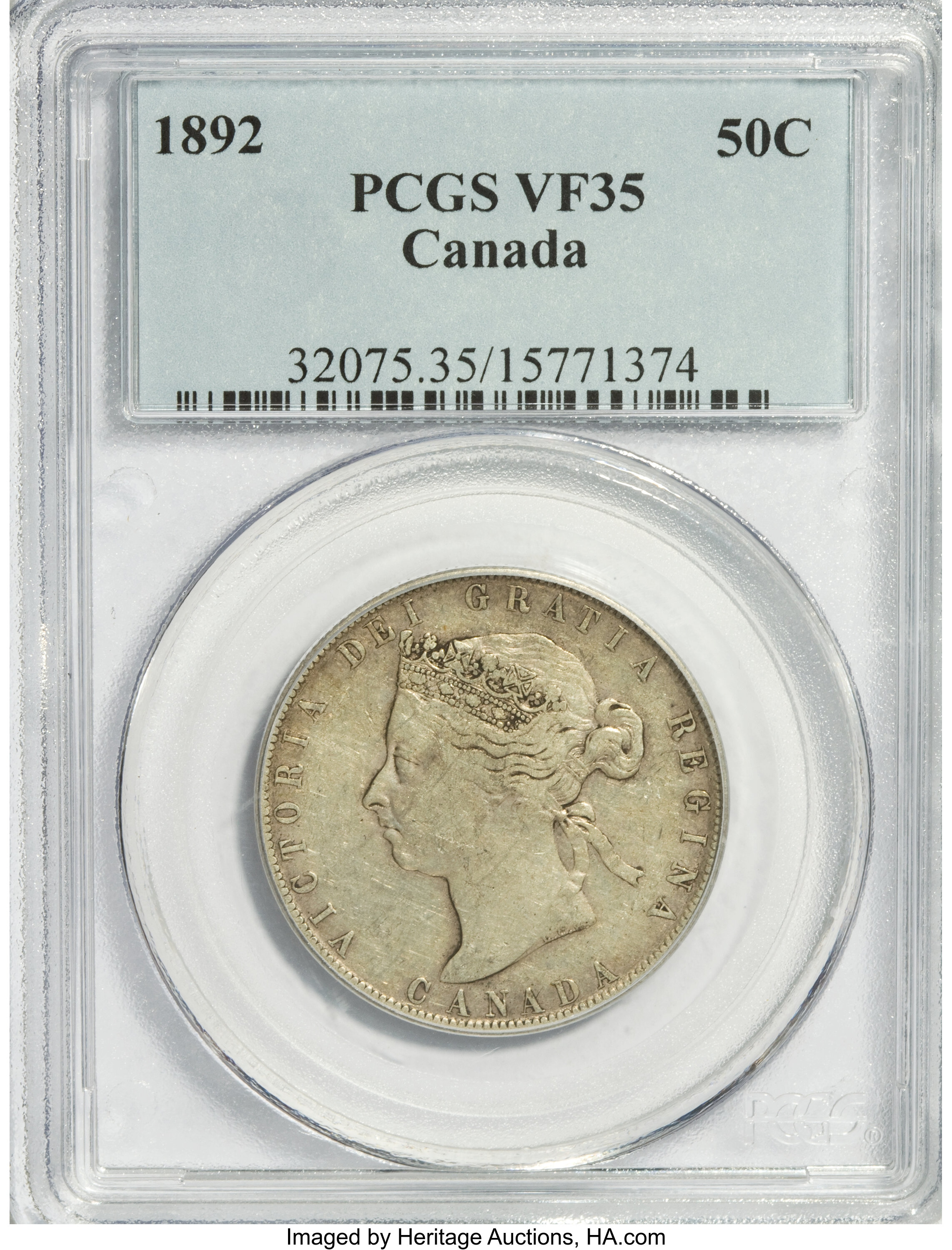 Canada: Victoria 50 Cents 1892,...