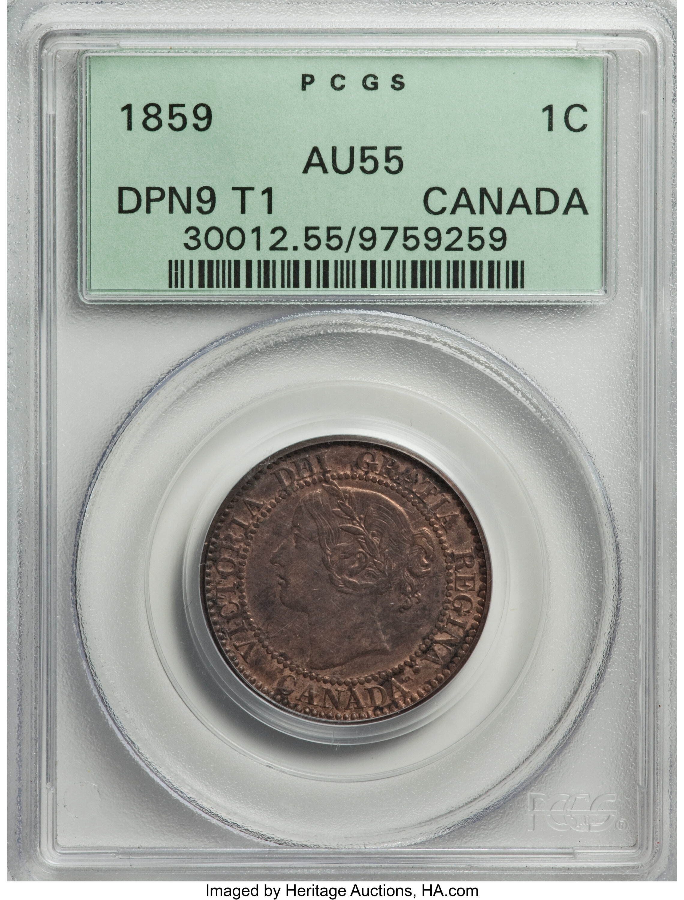 1859 1c Province of Canada, Narrow 9, DP-1 MS BN MS60 BN thumbnail 18