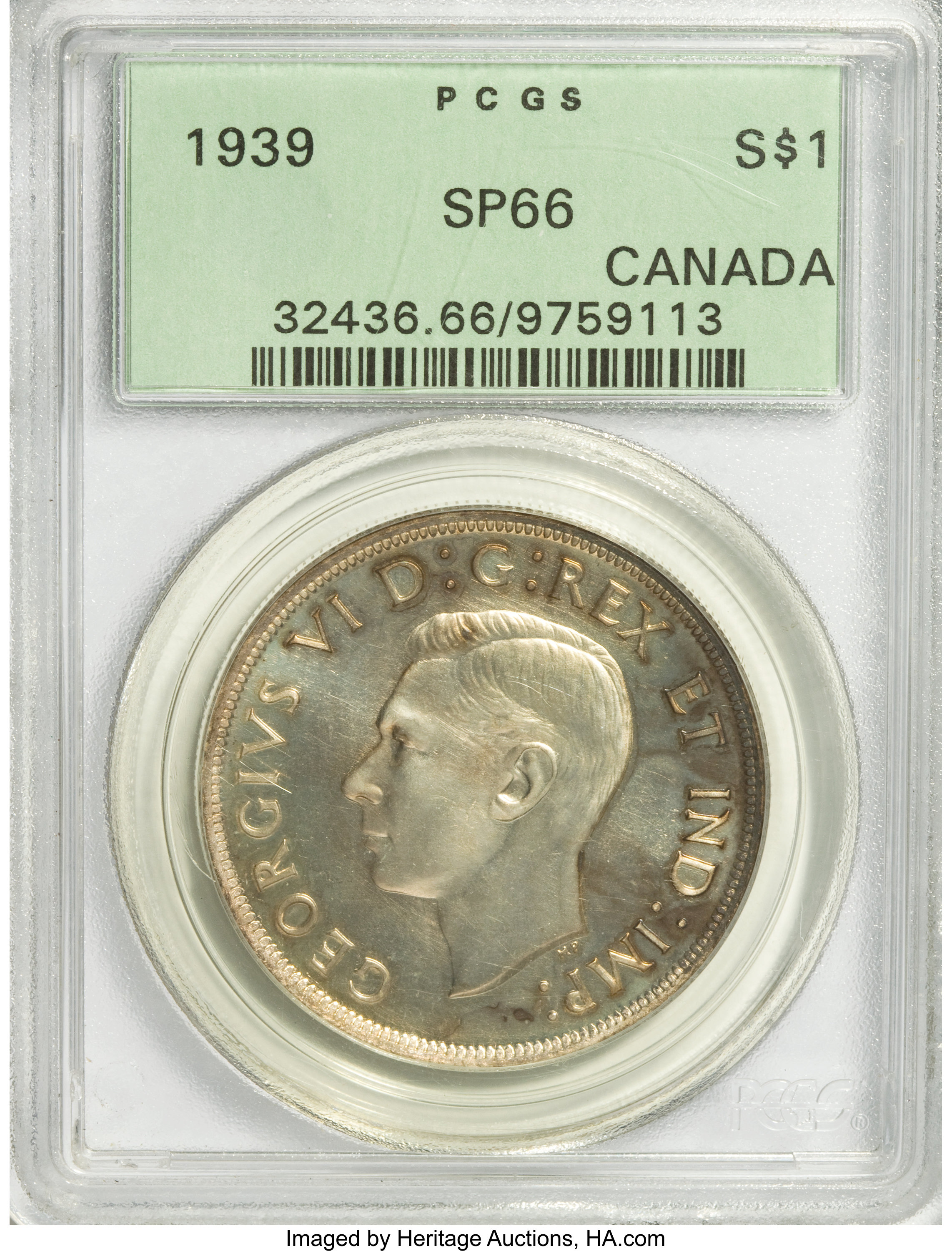 1939 S$1  Royal Visit , Matt MS66 thumbnail 16