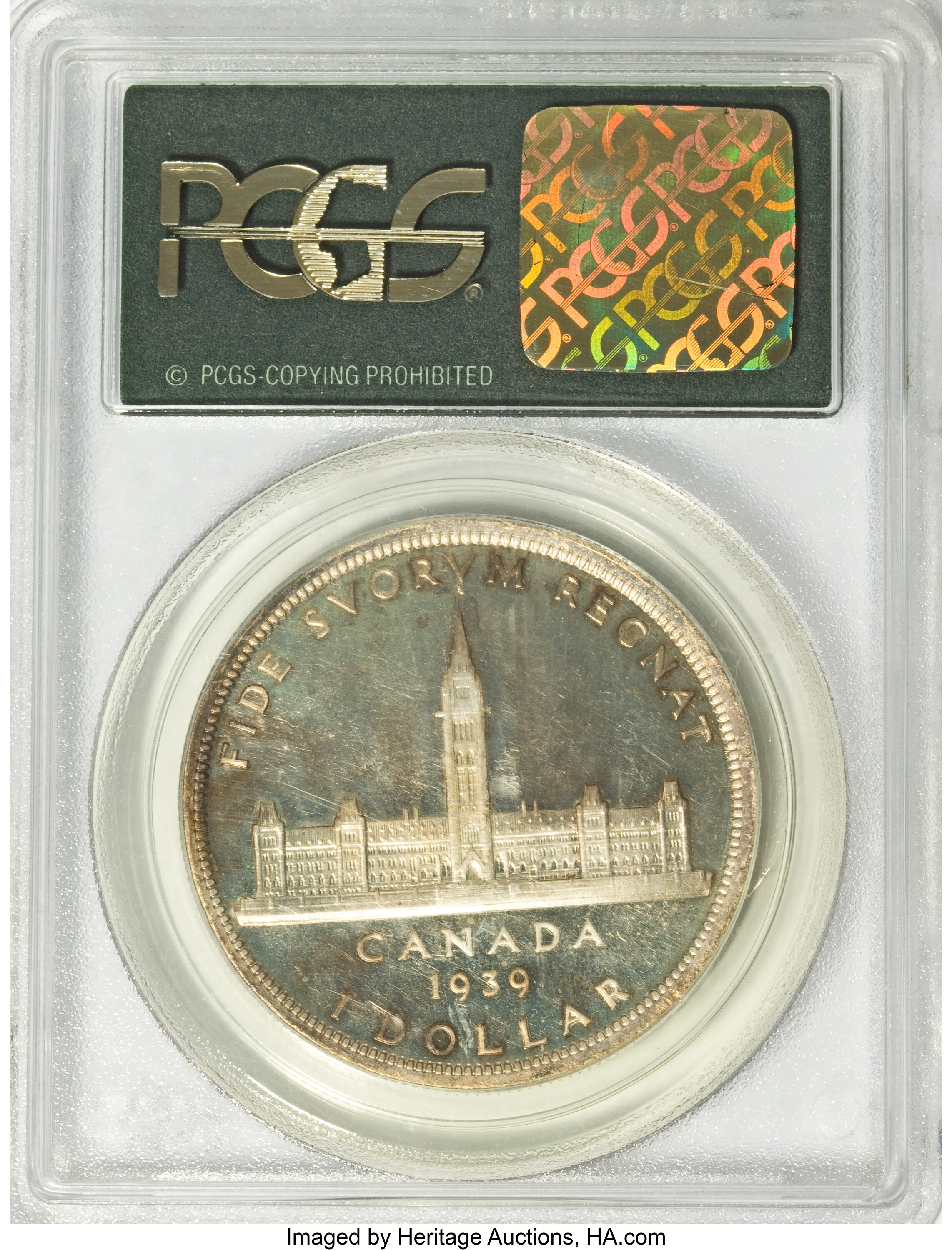 1939 S$1  Royal Visit , Matt MS66 thumbnail 17