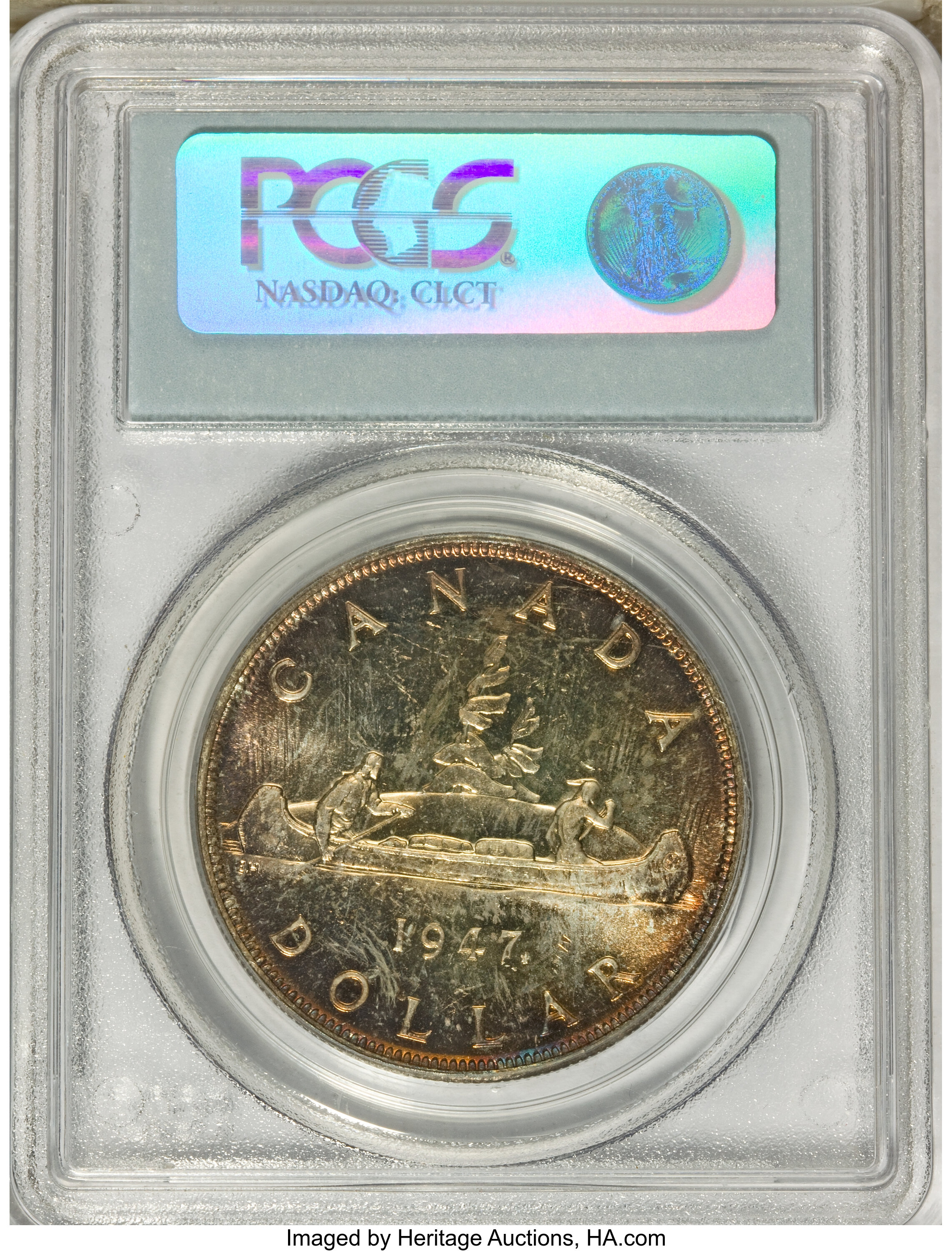 1947 S$1 Maple Leaf MS (KM-37) MS64 thumbnail 12