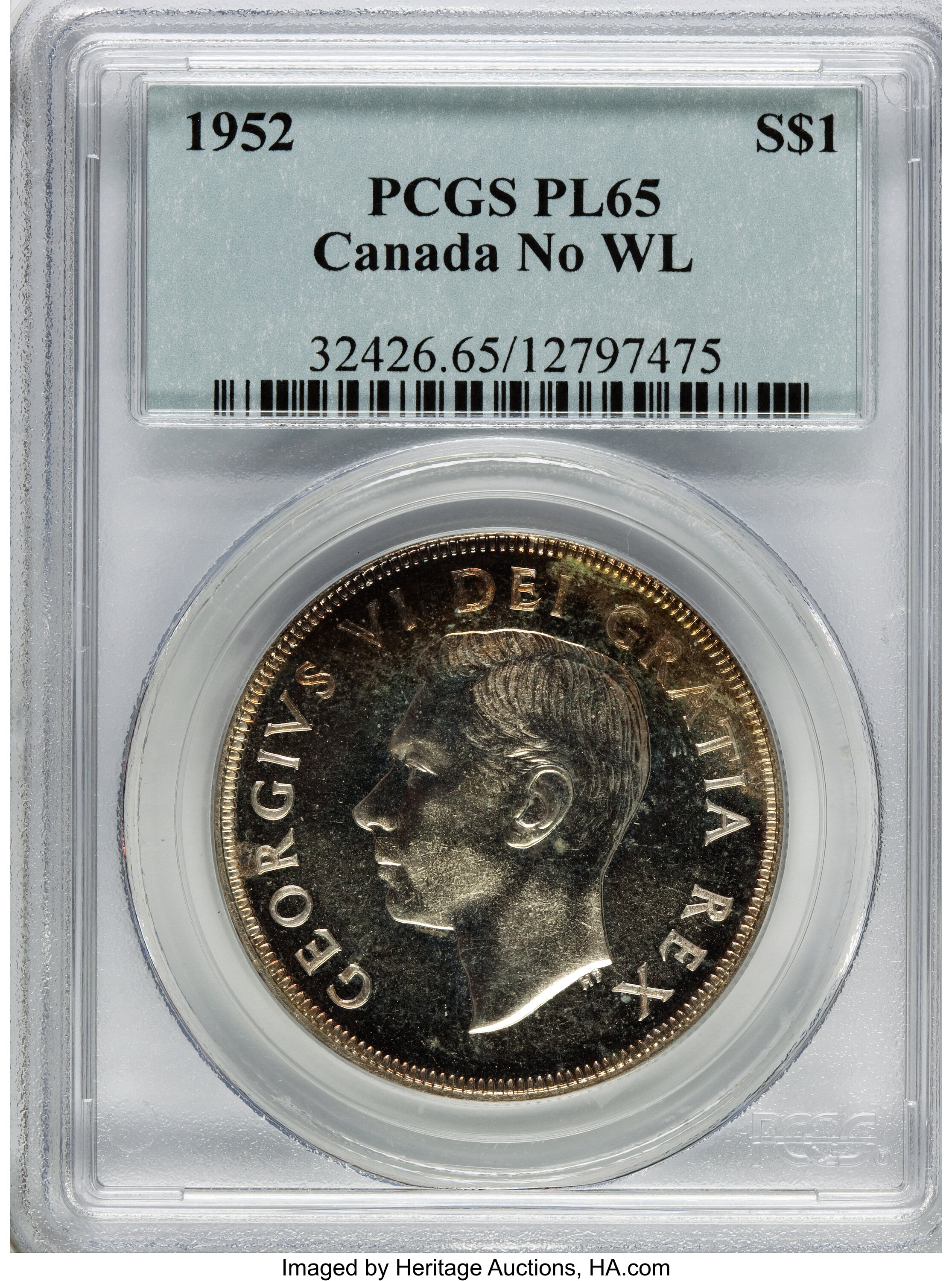 Canada: George VI Dollar 1952 NWL,...