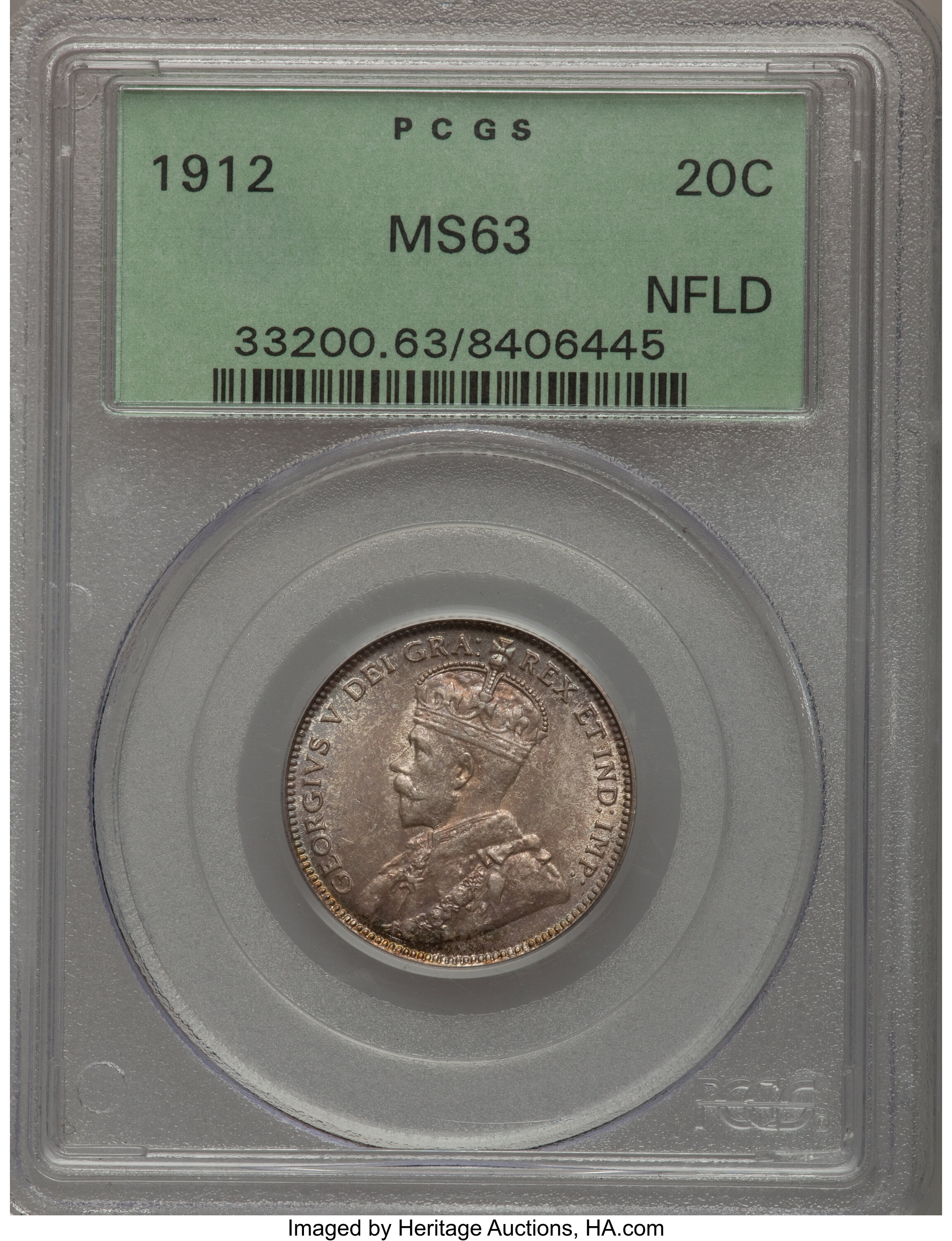 Canada: Newfoundland. George V 20 Cents 1912,...