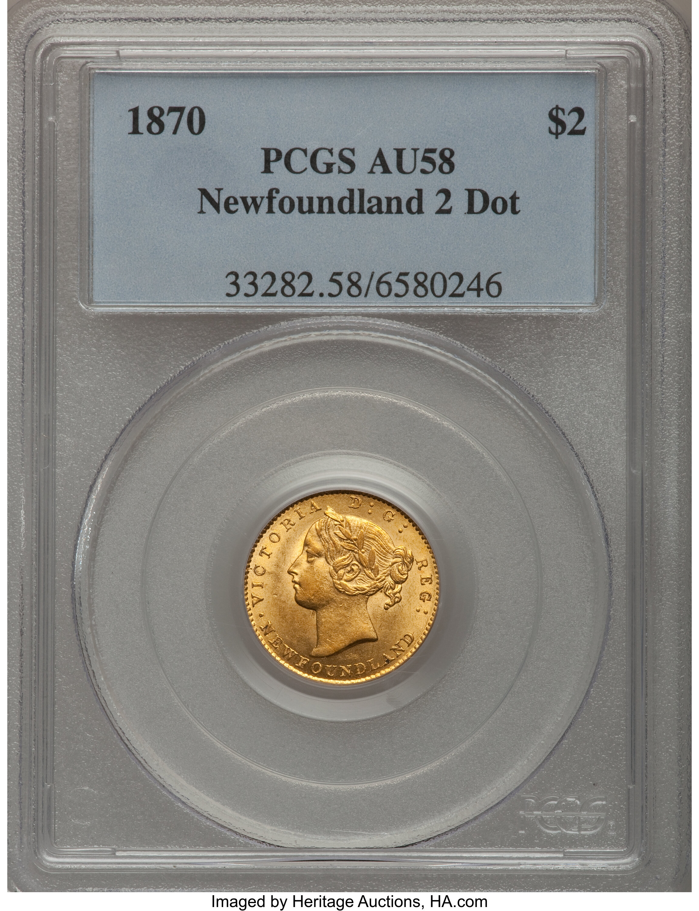 1870 $2 Newfoundland, 2 Dots F15 thumbnail 16