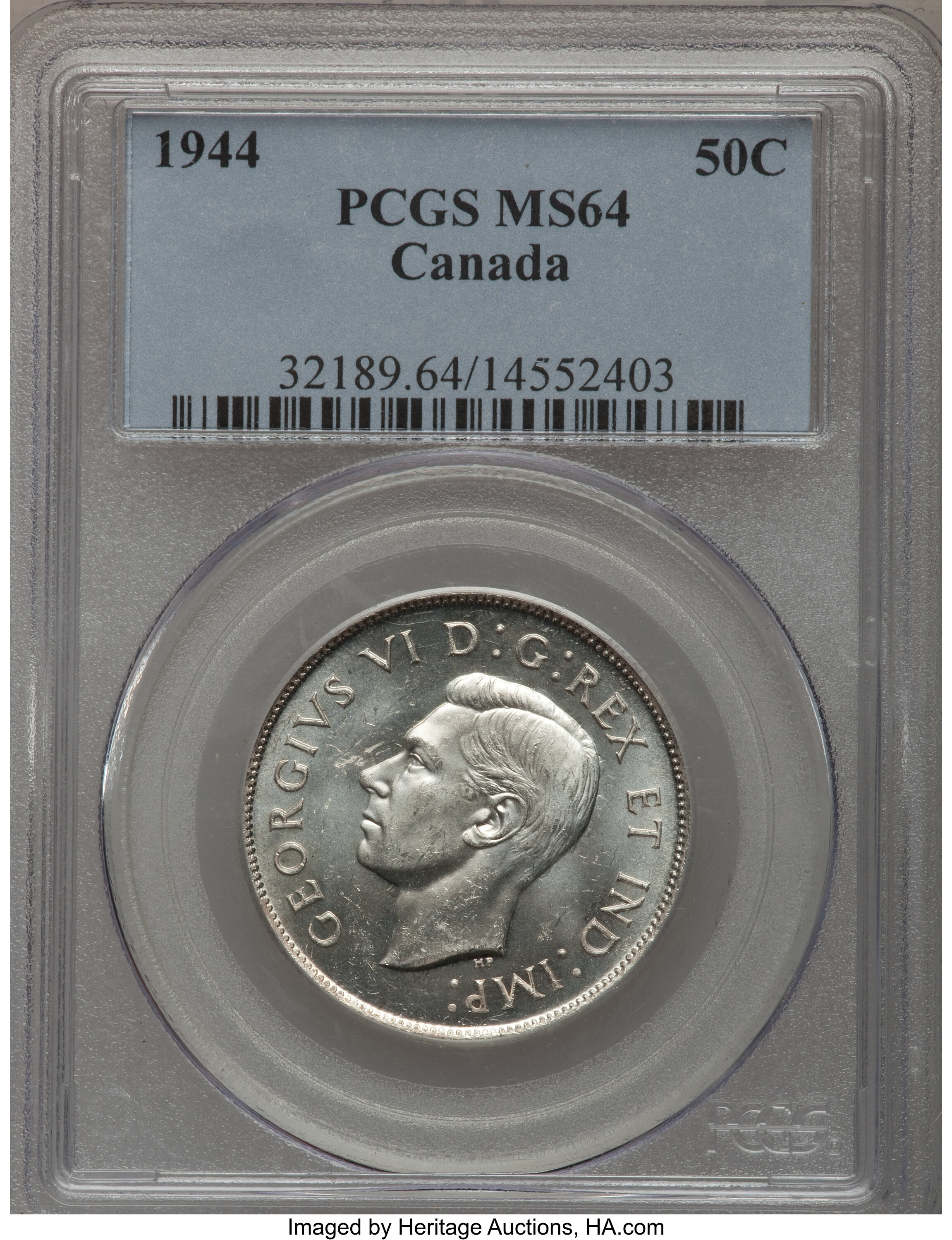 Canada: George VI 50 Cents 1944,...