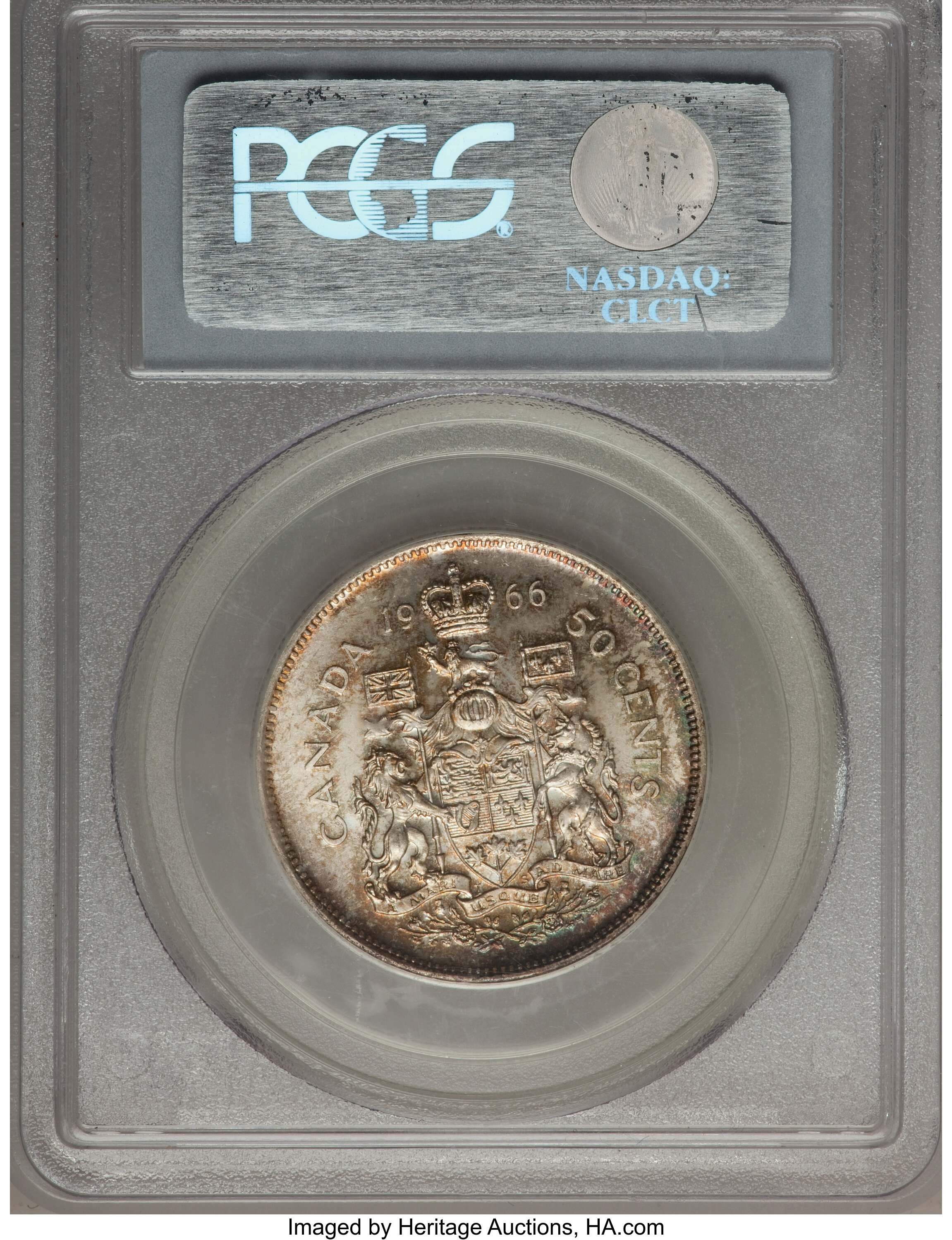 1966 50c Coat of Arms VG10 thumbnail 6