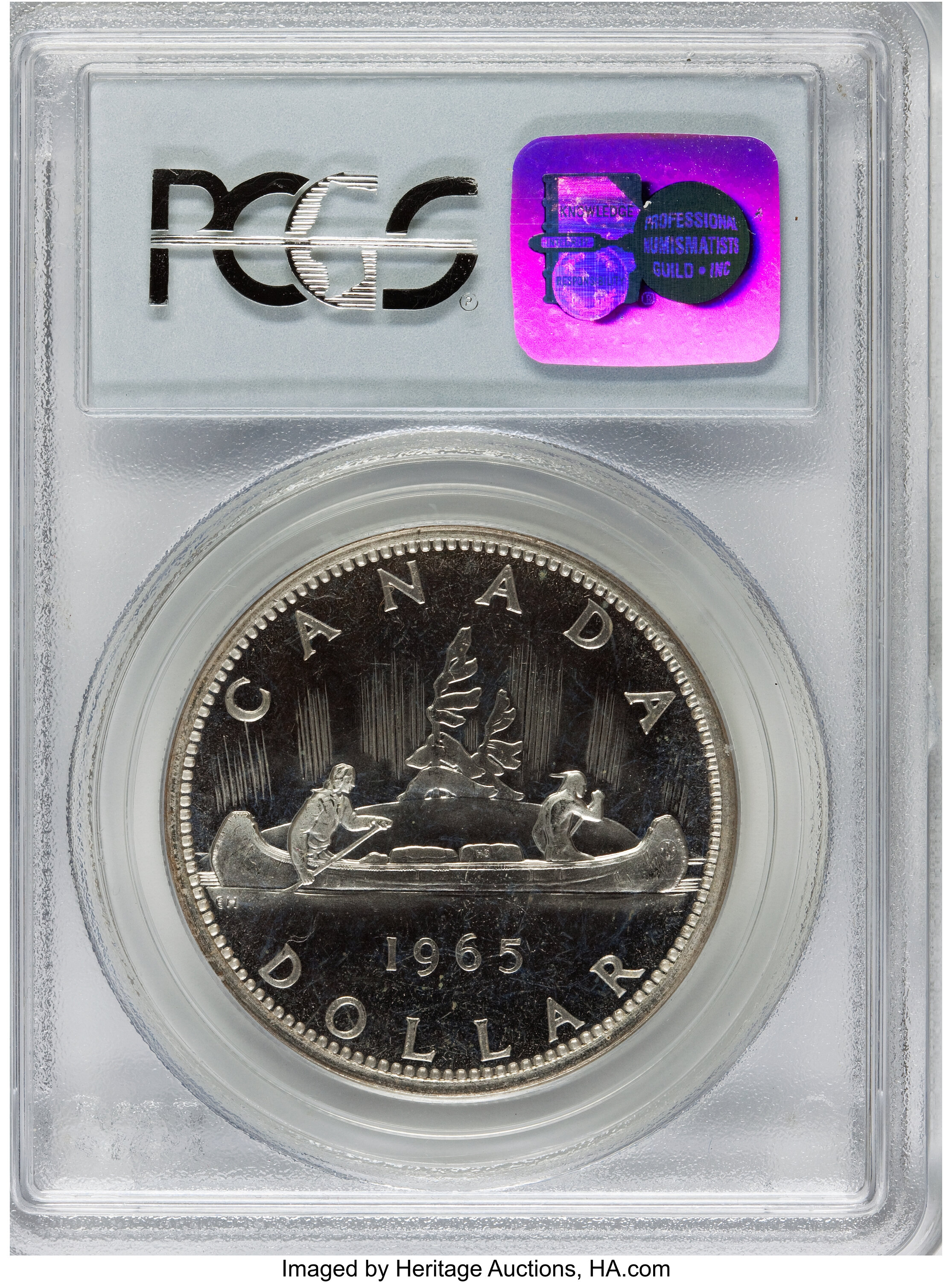 1965 S$1  Type 2, Small Beads, Block 5 PL MS65 thumbnail 15