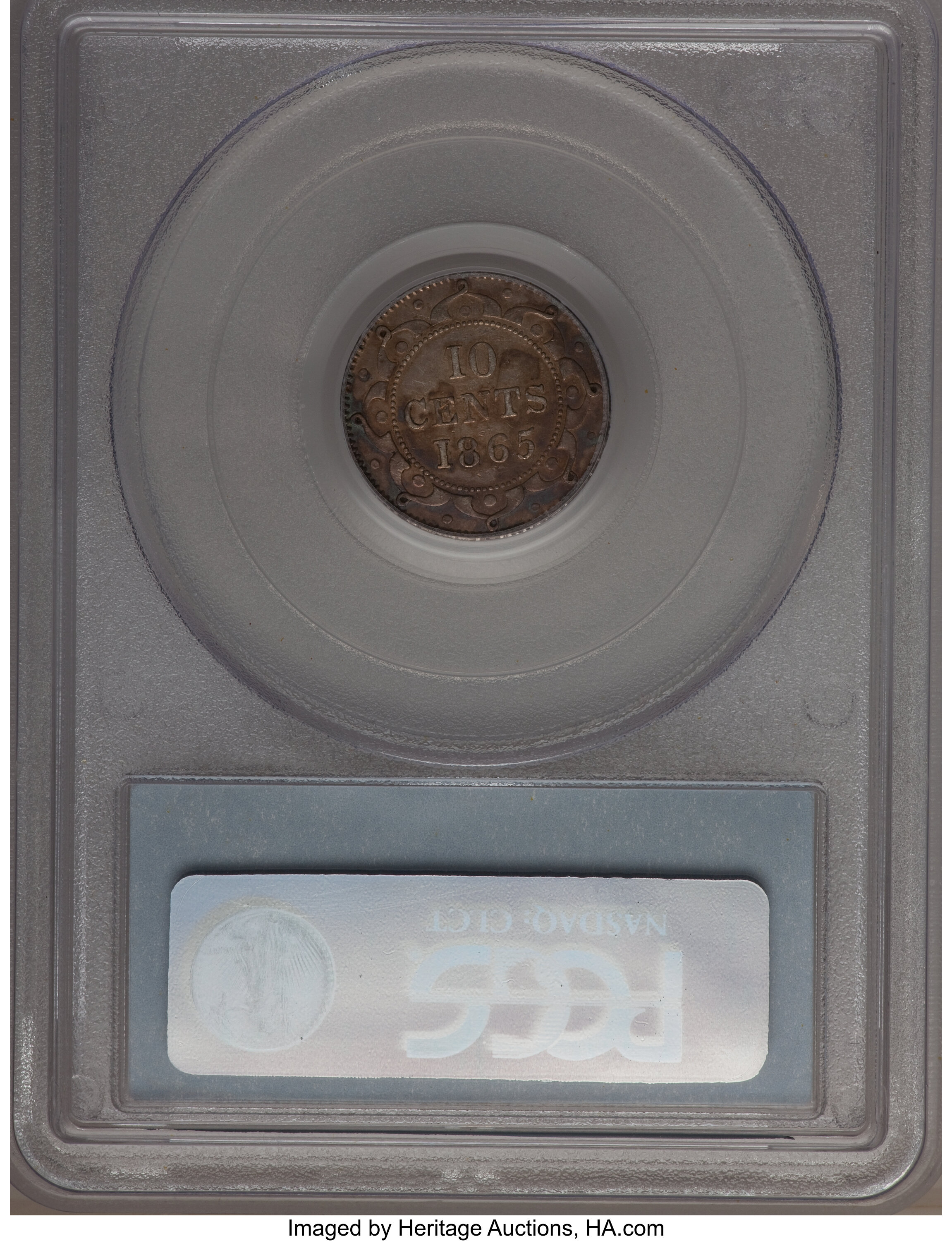 1865 10c Newfoundland, Reeded Edge AU50 thumbnail 22