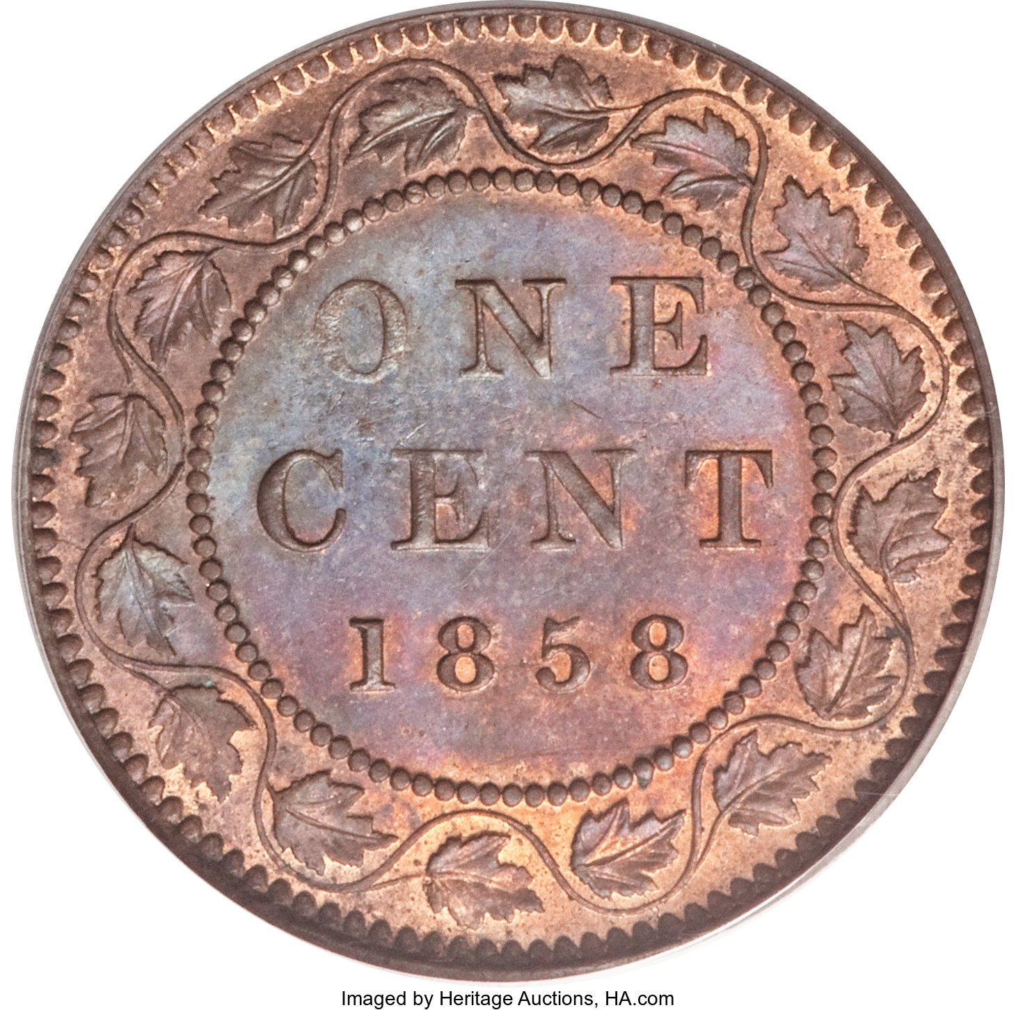 1858 1c Province of Canada, Broken Vine MS RB MS64 RB thumbnail 12