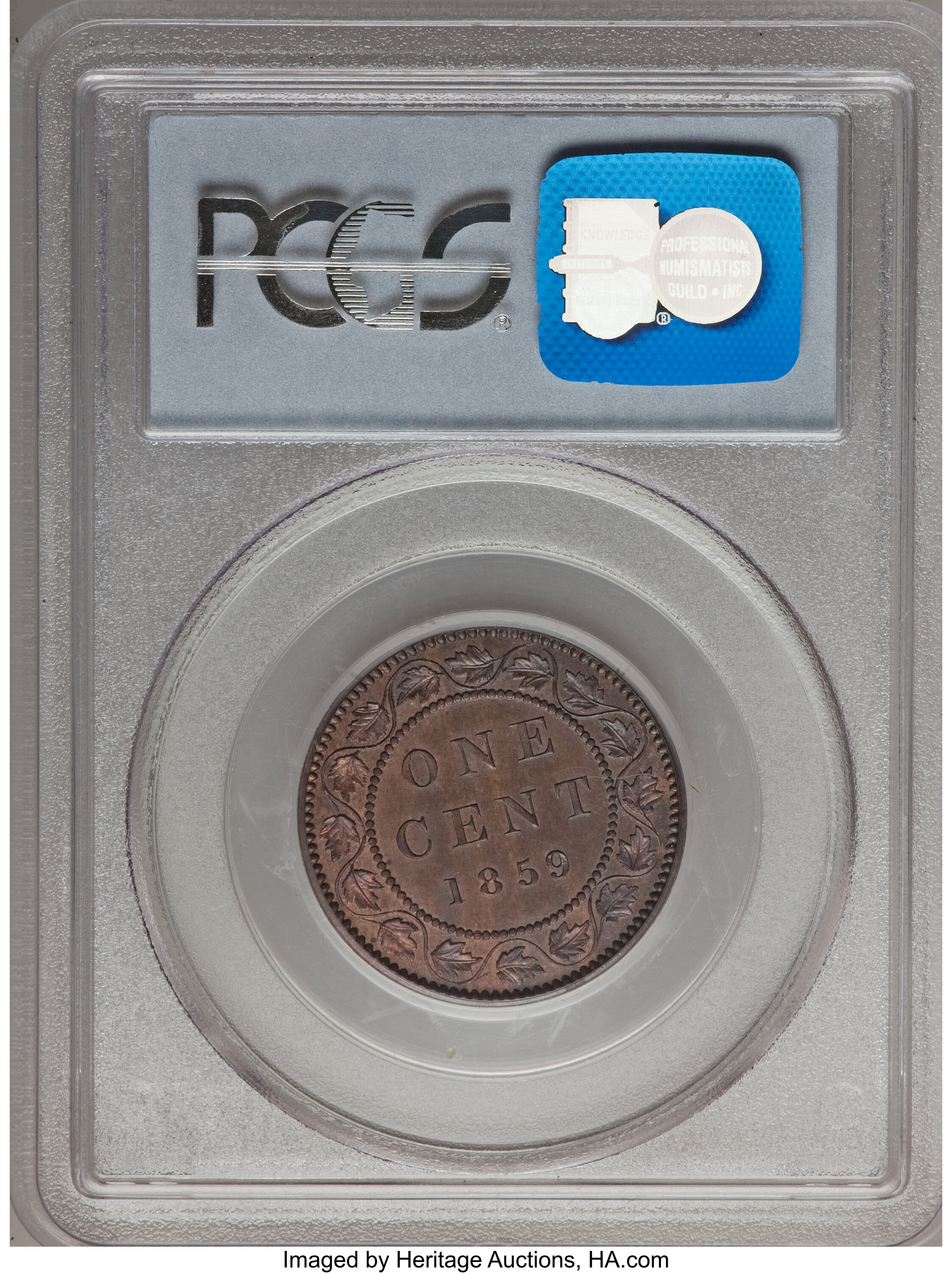 1859 1c Province of Canada, Narrow 9             SP RB MS65 RB thumbnail 7