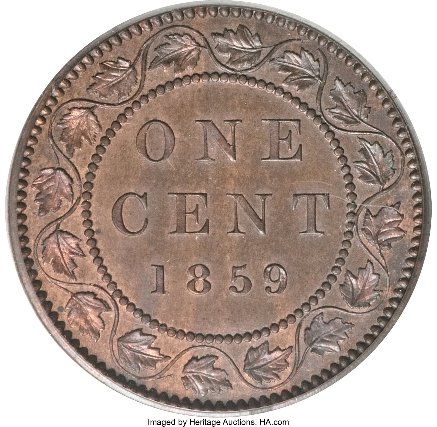 1859 1c Province of Canada, Narrow 9             SP RB MS65 RB thumbnail 8