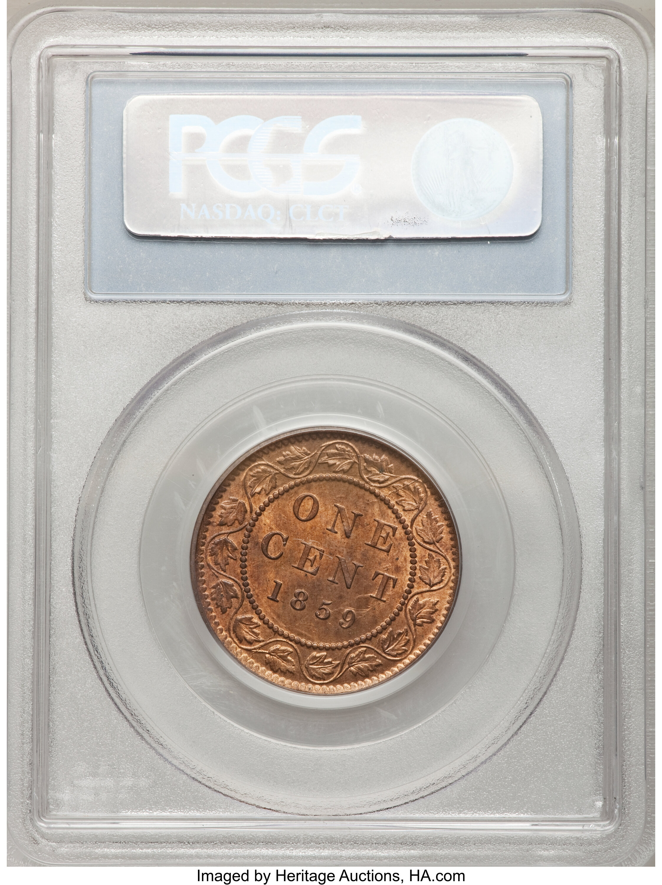 1859 1c Province of Canada, Narrow 9 MS RB MS64 RB thumbnail 25