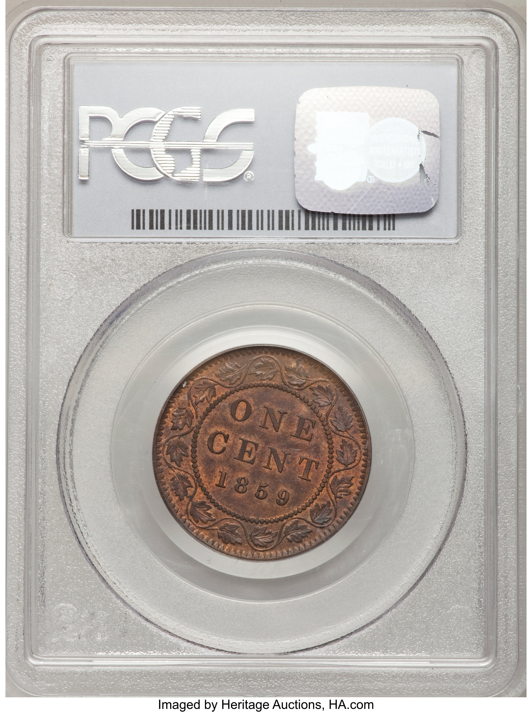 1859 1c Province of Canada, Narrow 9 MS RB MS64 RB thumbnail 23