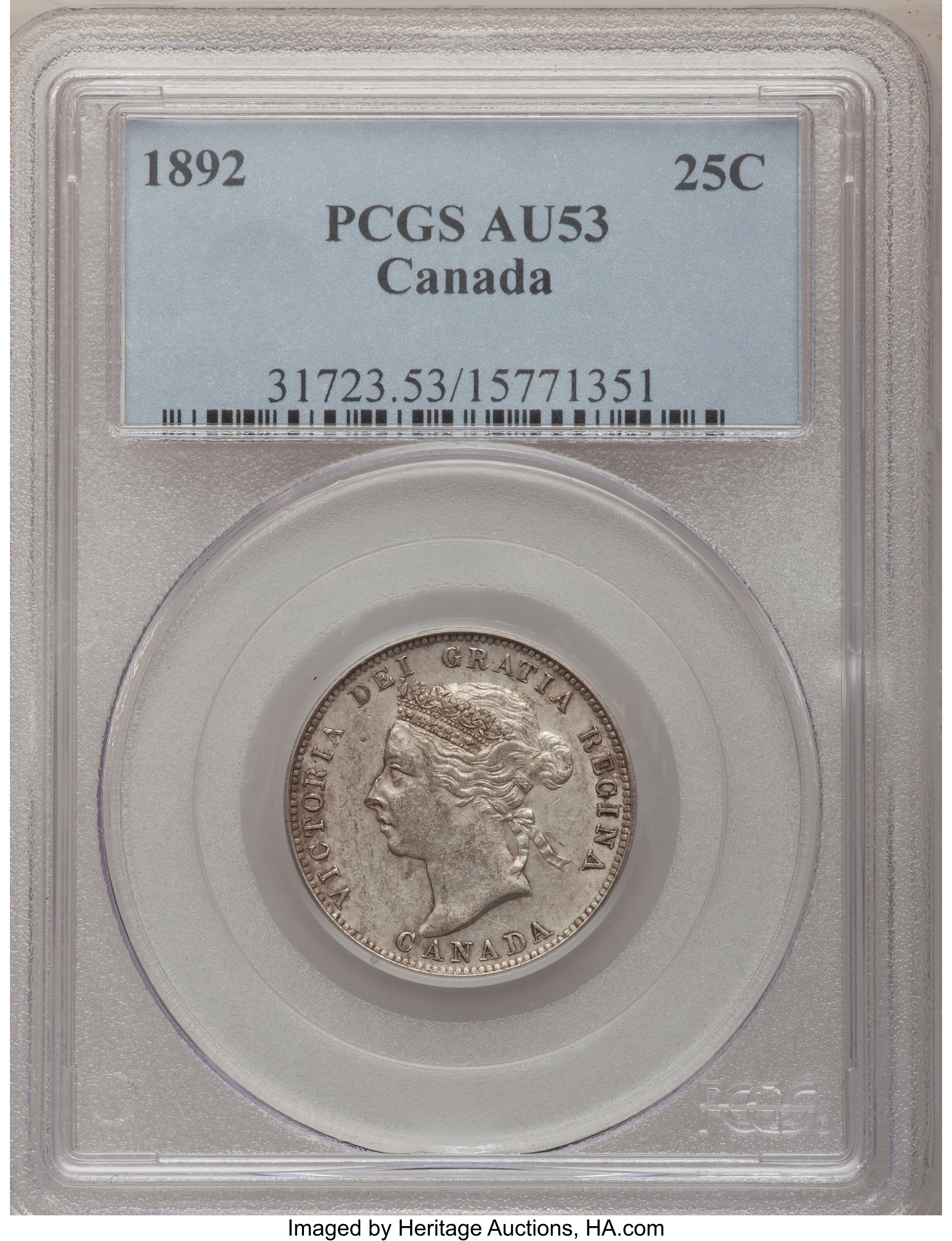 Canada: Victoria 25 Cents 1892,...