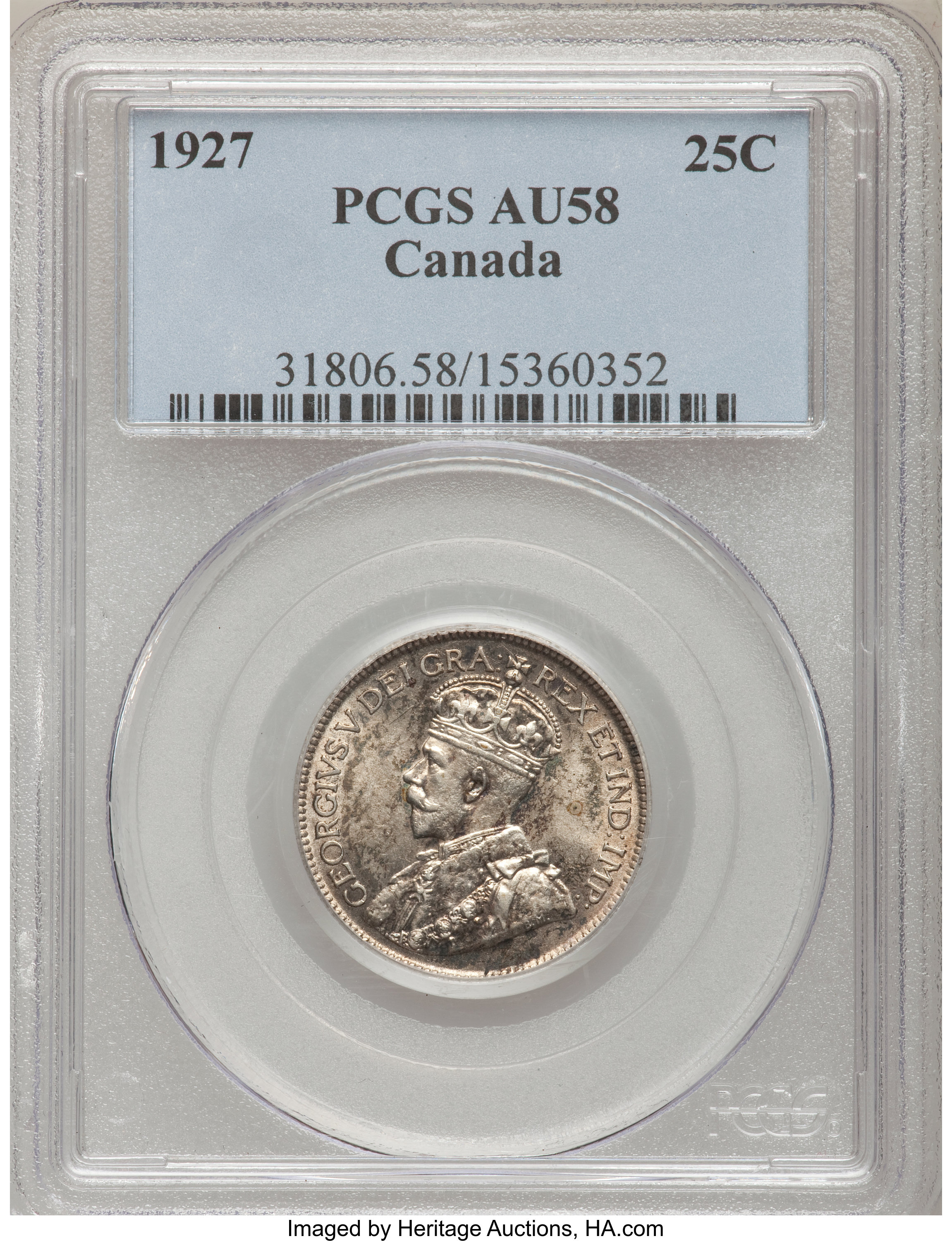 Canada: George V 25 Cents 1927,...