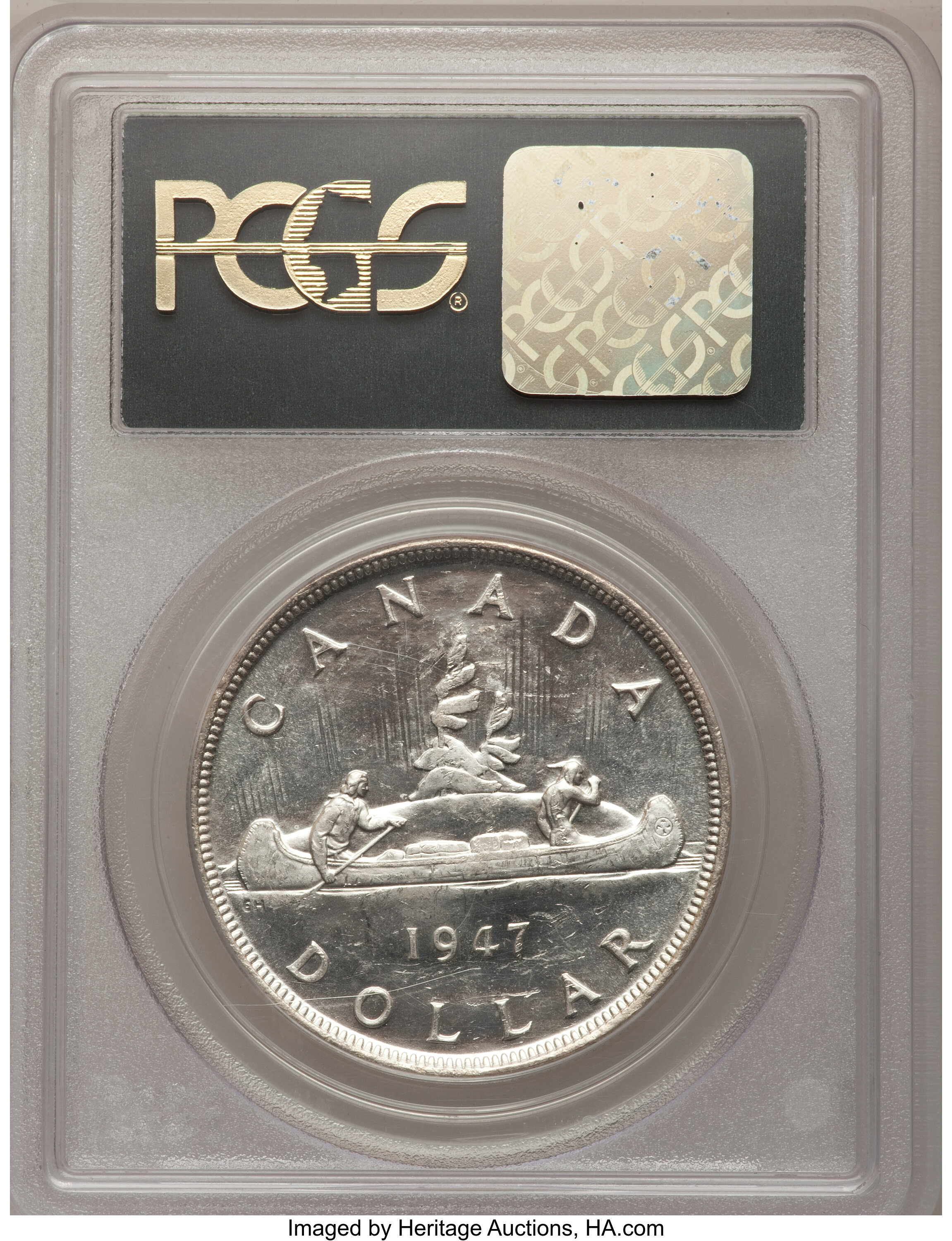 1947 S$1 Pointed 7  MS (KM-37) MS62 thumbnail 14