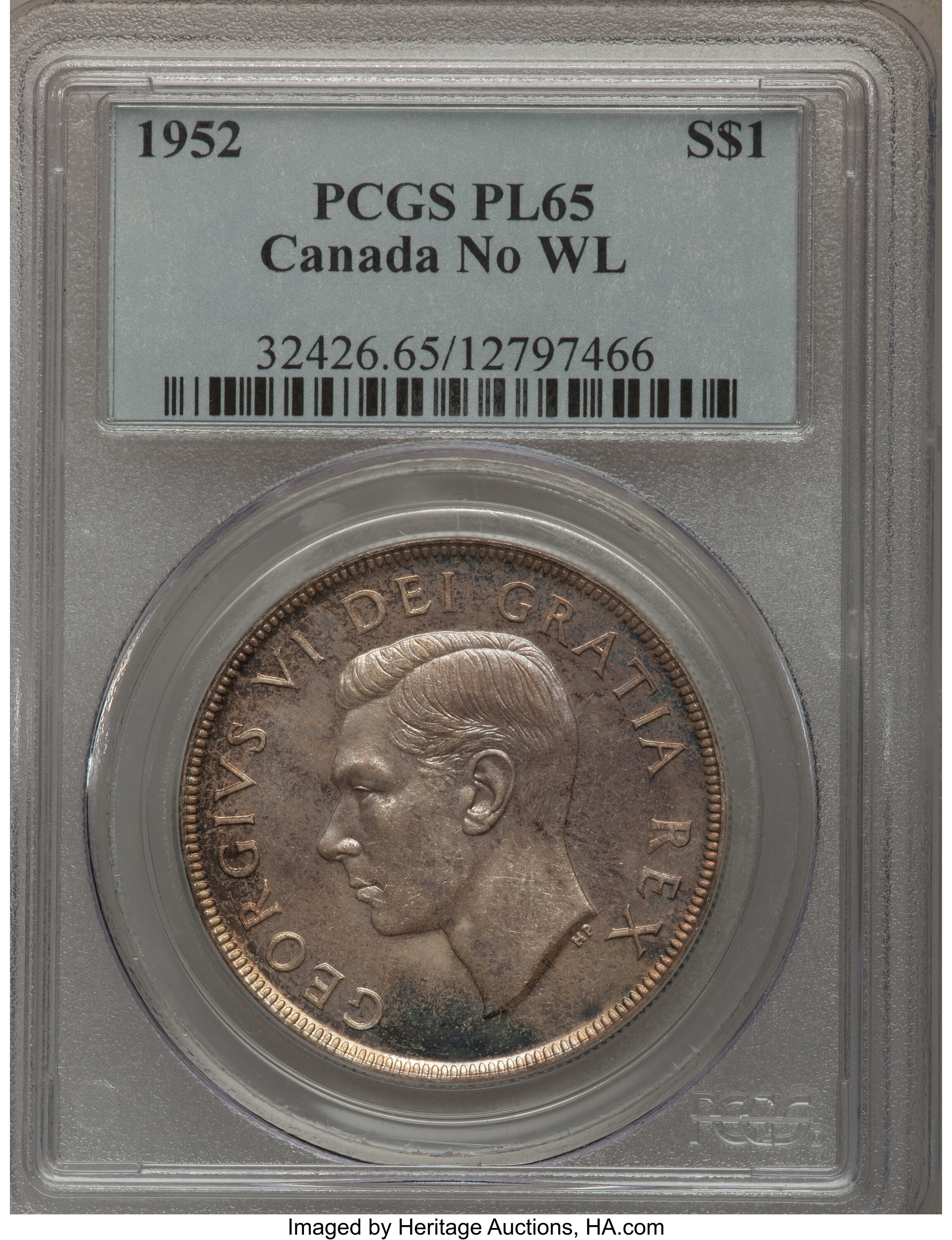 Canada: George VI Dollar 1952,...