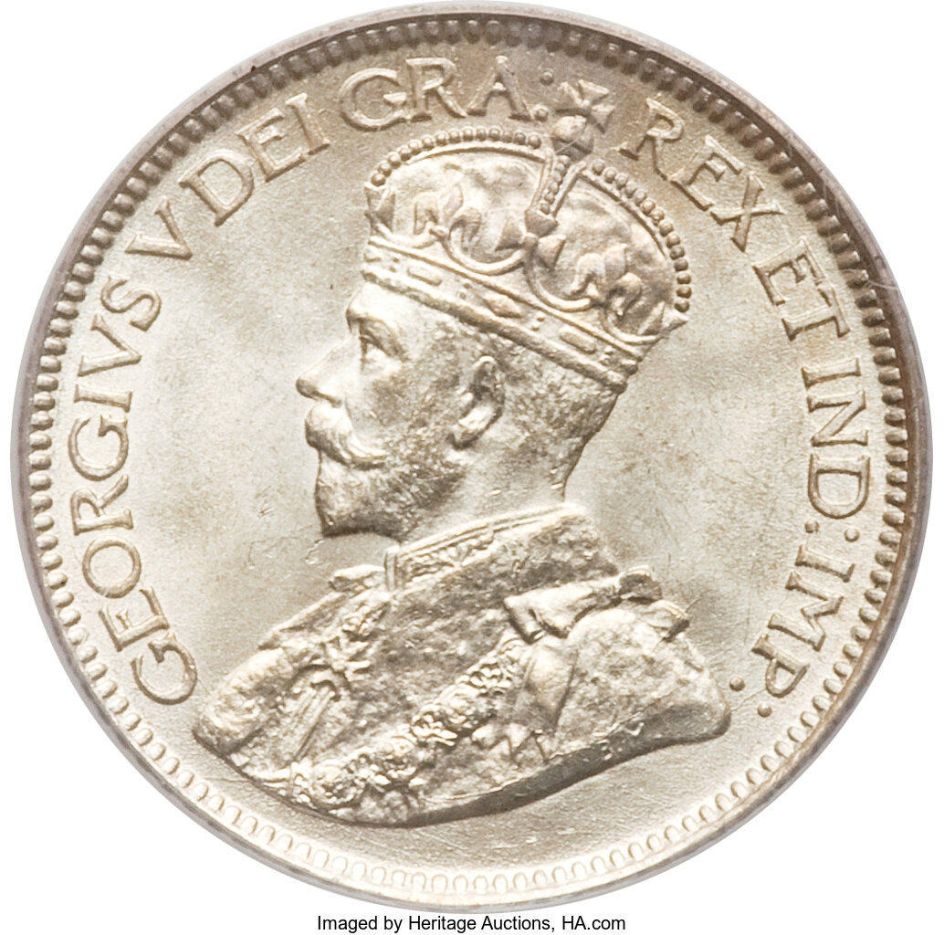 Canada: George V 10 Cents 1913 Small Leaves,...