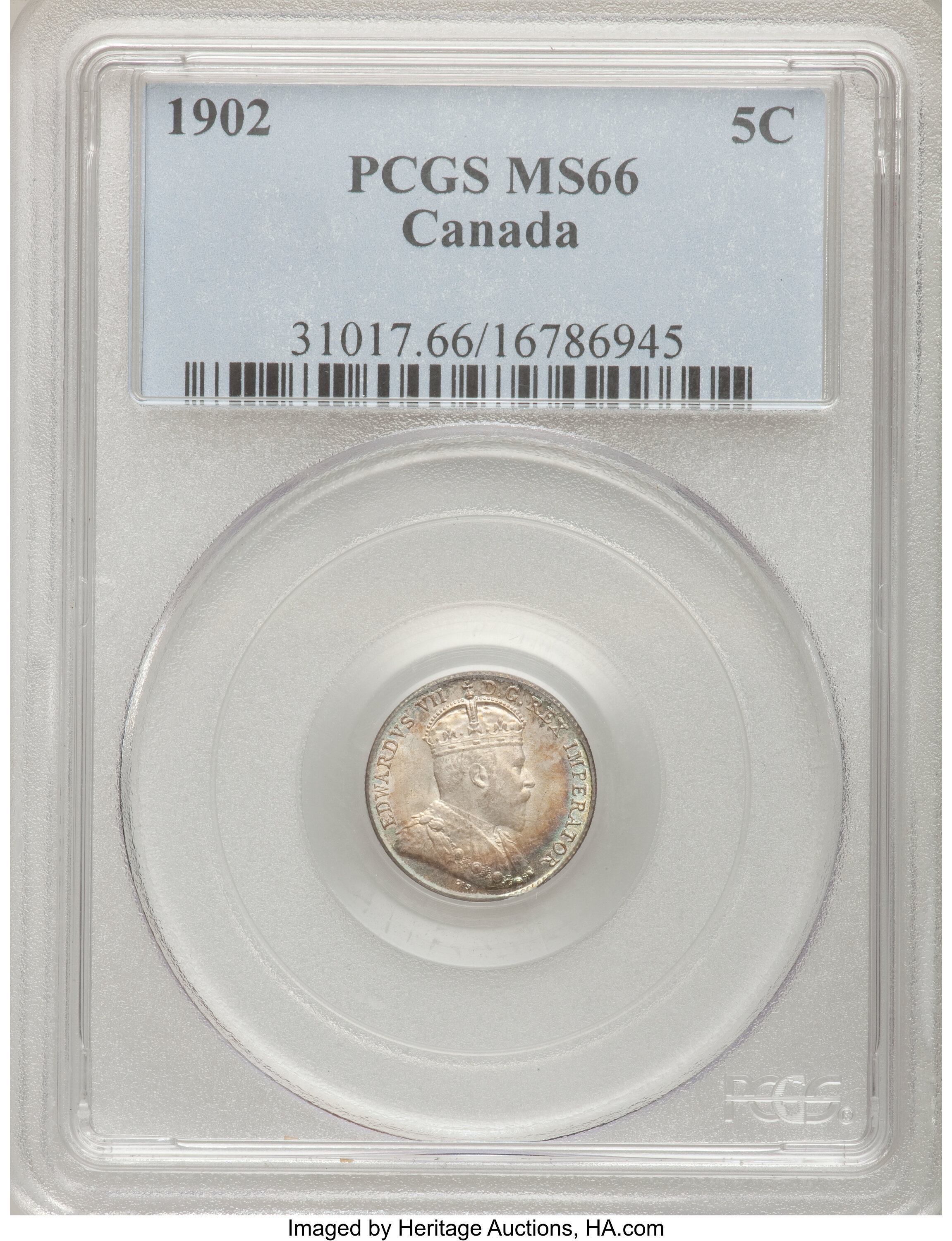 Canada: Edward VII 5 Cents 1902,...