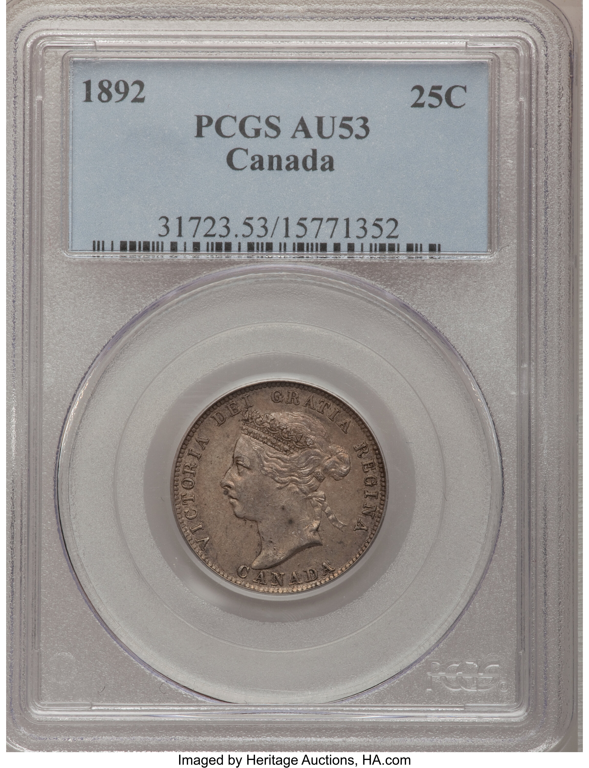 Canada: Victoria 25 Cents 1892,...
