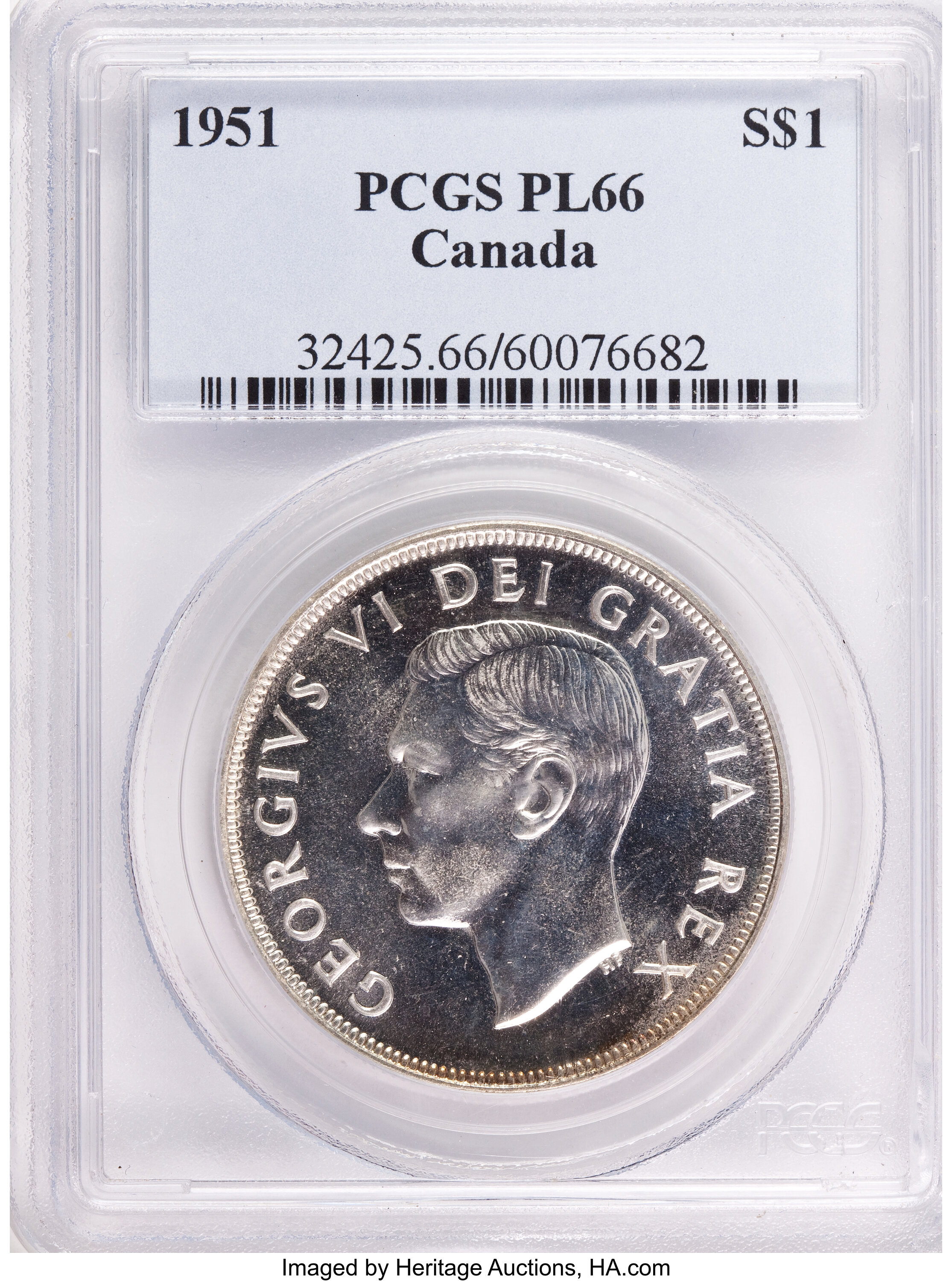 Canada: George VI Dollar 1951,...