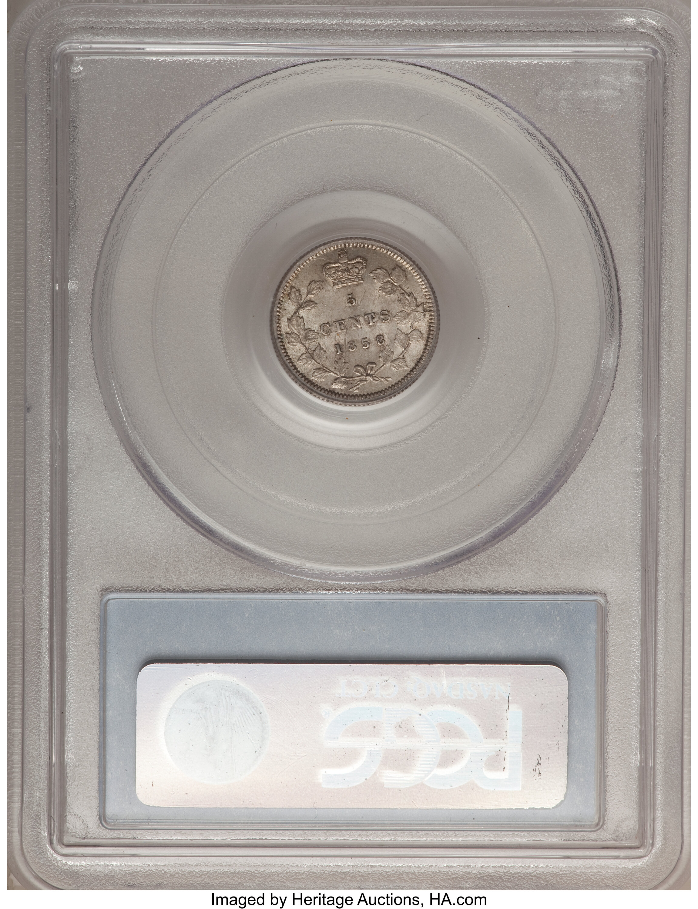 1858 5c Province of Canada, Small Date MS60 thumbnail 13