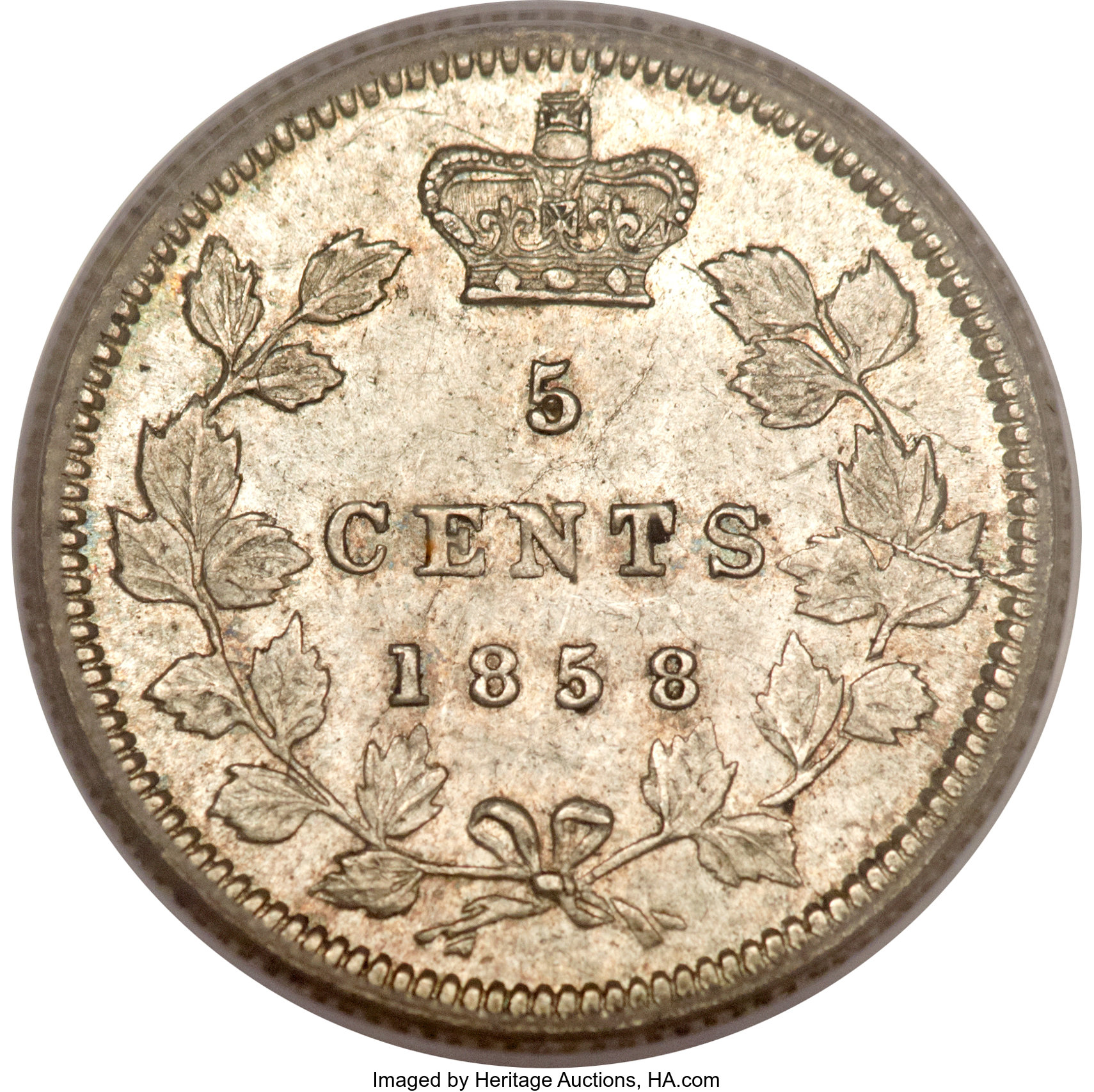 1858 5c Province of Canada, Small Date MS60 thumbnail 14