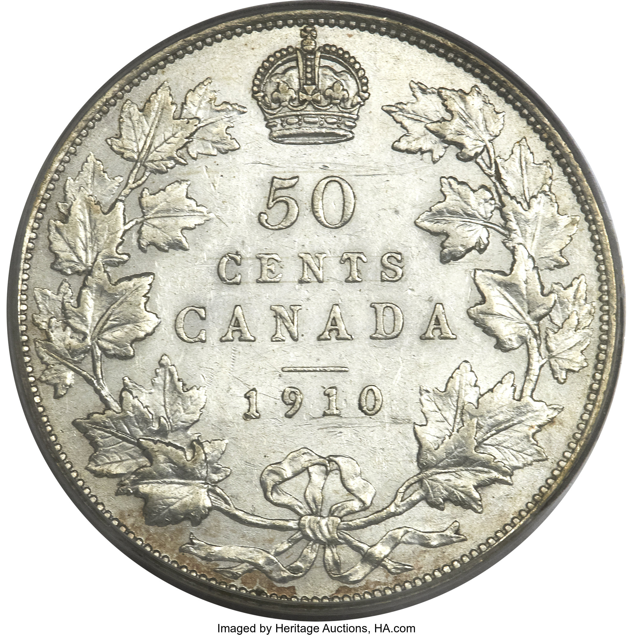 1910 50c Victorian Leaves Reverse VF35 thumbnail 8