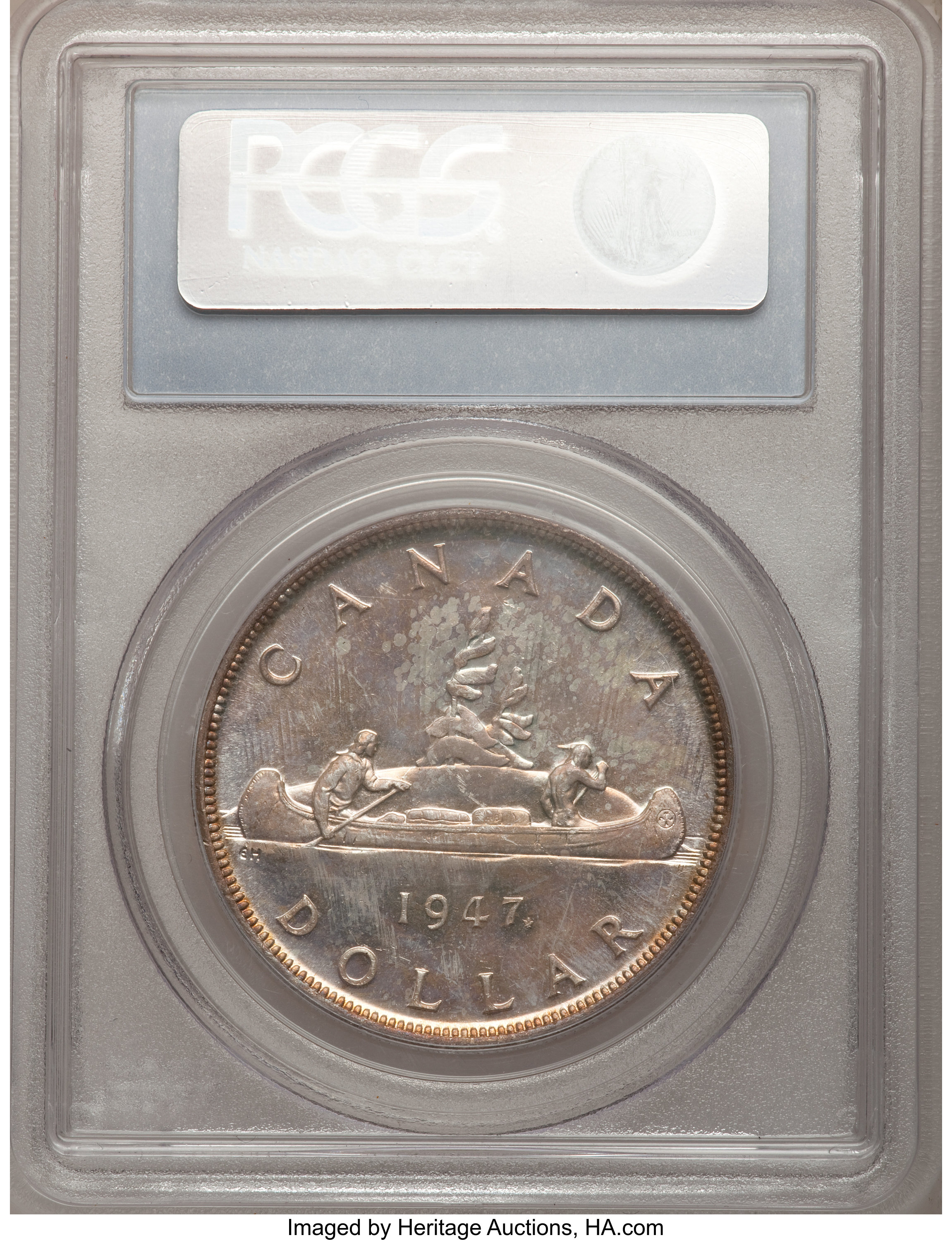 1947 S$1 Maple Leaf MS (KM-37) MS64 thumbnail 8