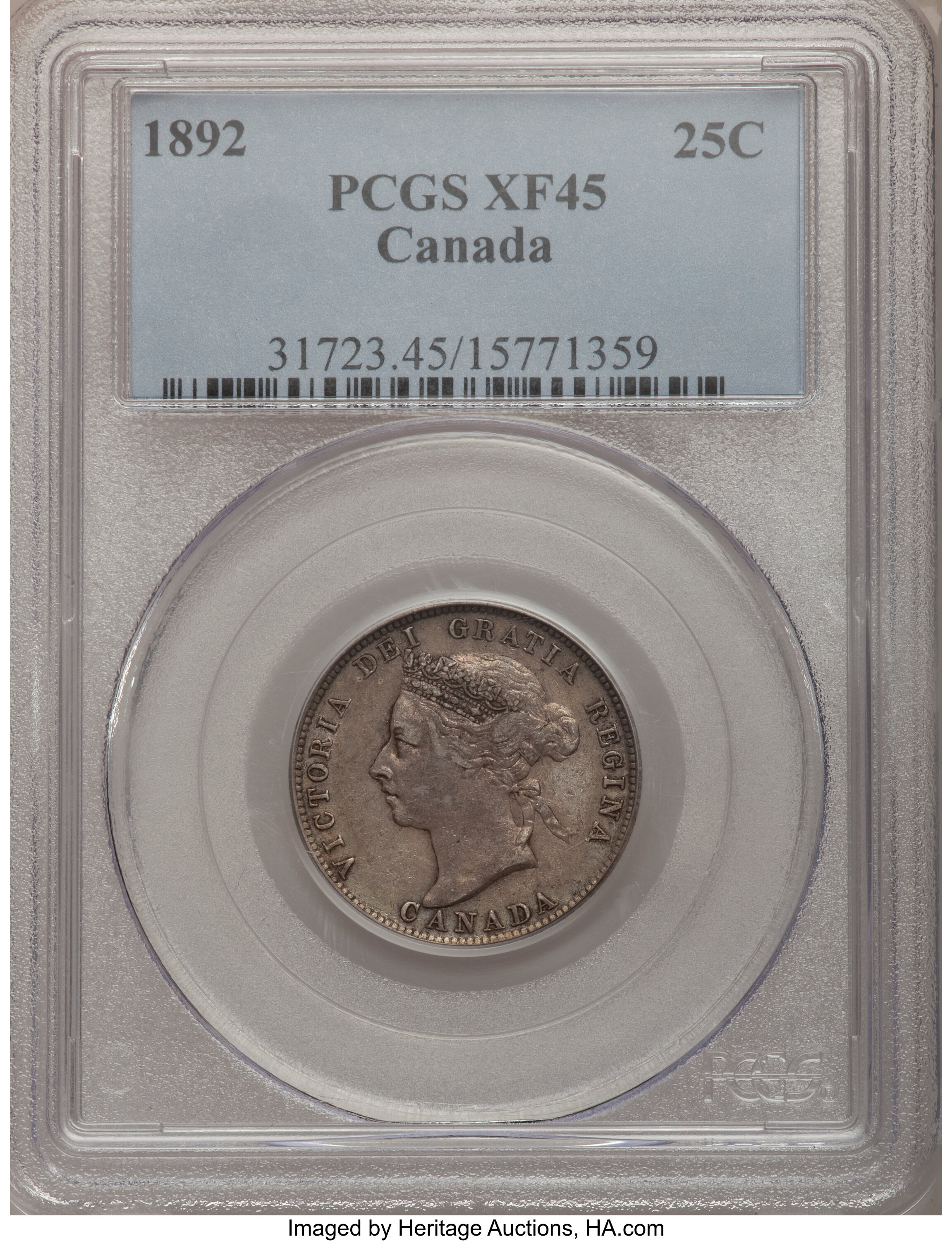 Canada: Victoria 25 Cents 1892,...