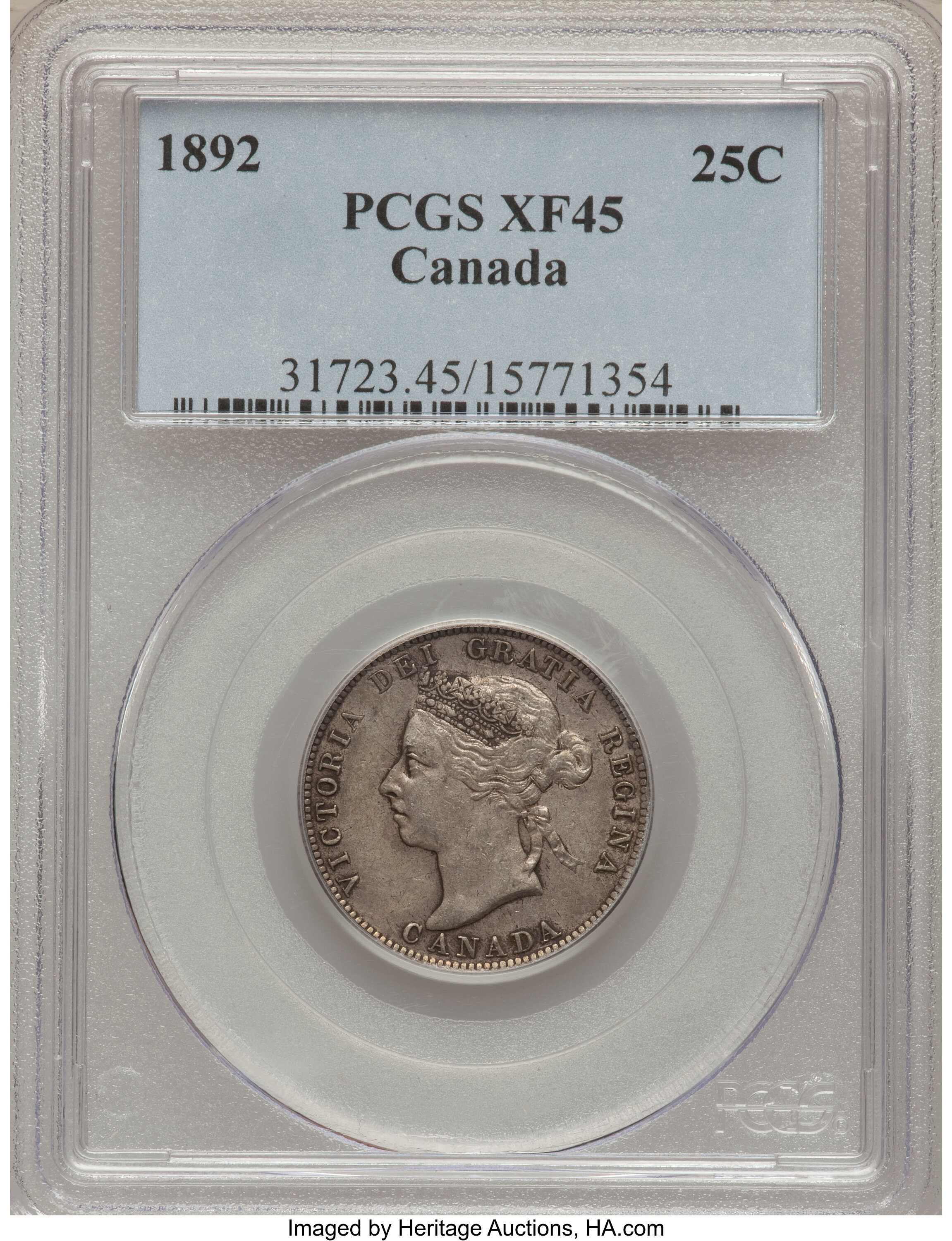 Canada: Victoria 25 Cents 1892,...