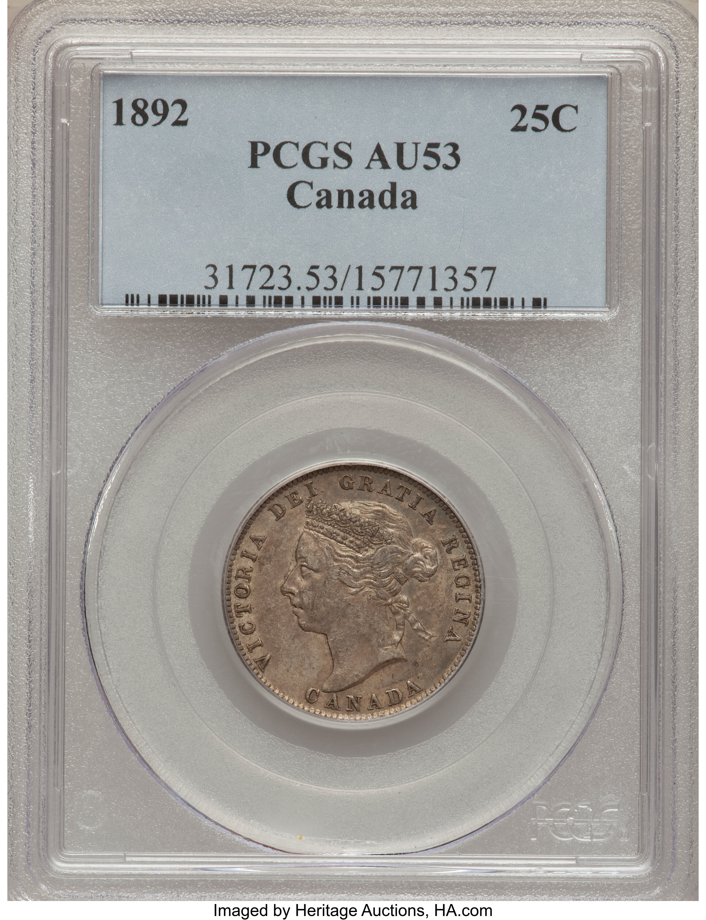 Canada: Victoria 25 Cents 1892,...