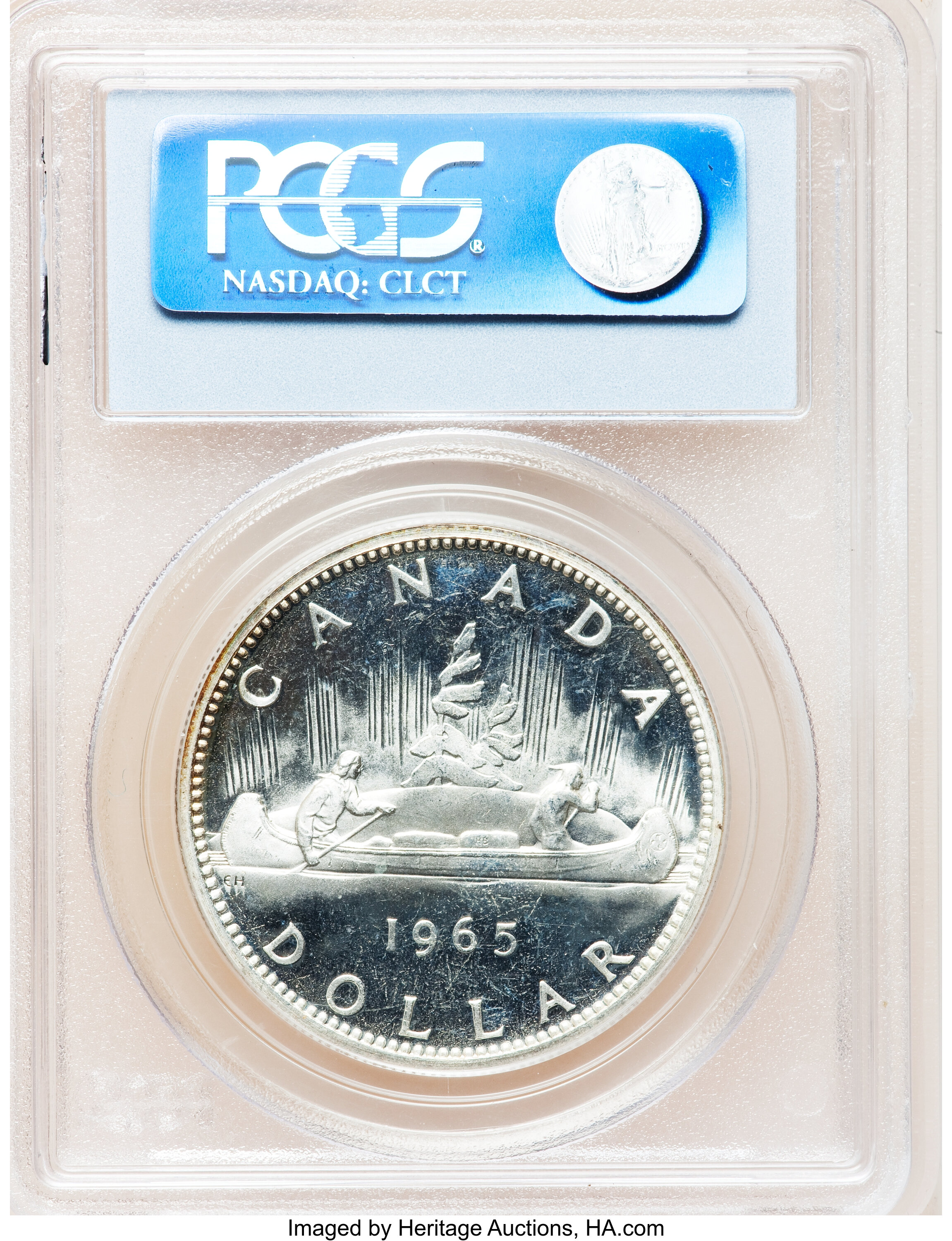 1965 S$1  Type 2, Small Beads, Block 5 PL MS66 thumbnail 9