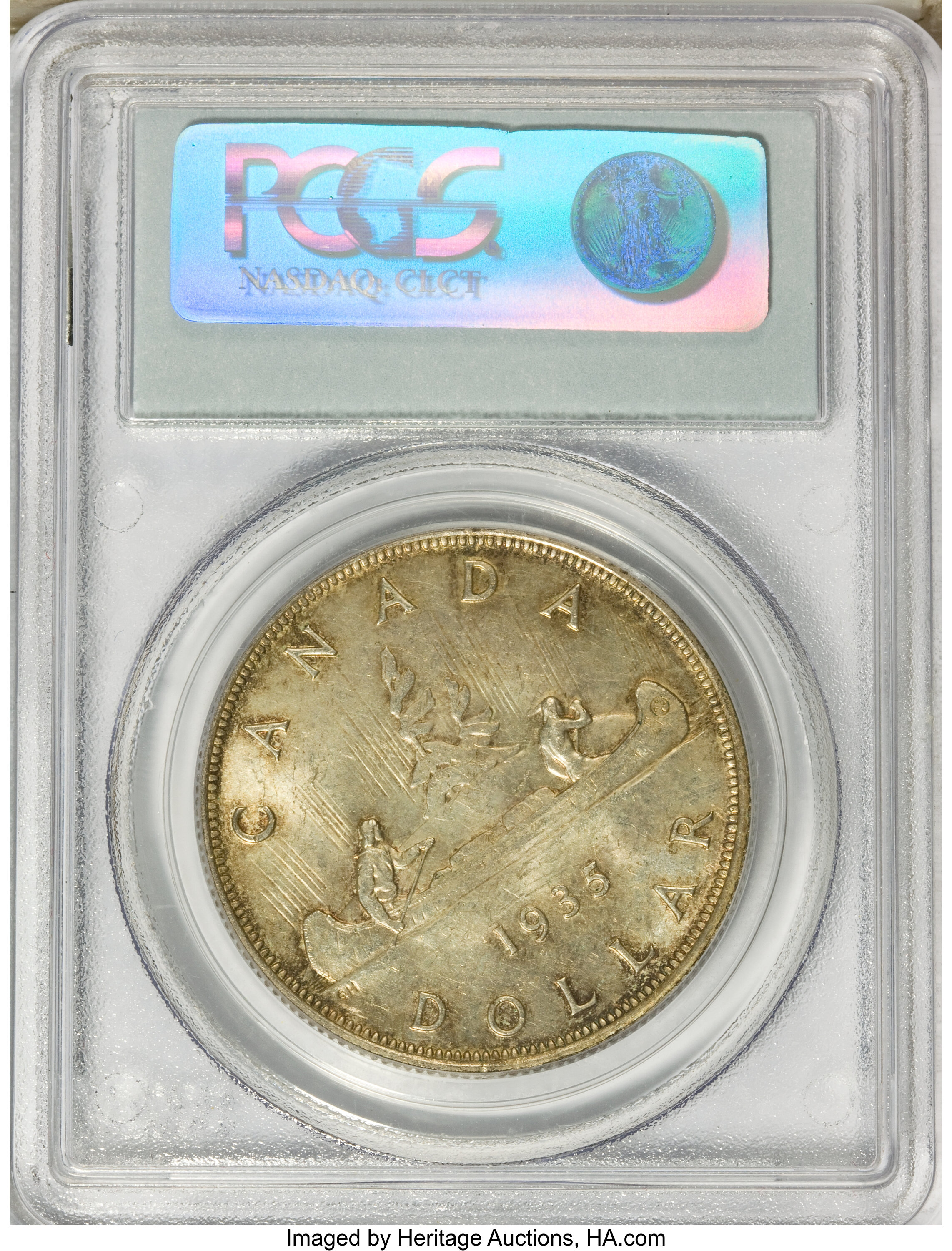 1935 S$1  MS (KM-36) AU58 thumbnail 8