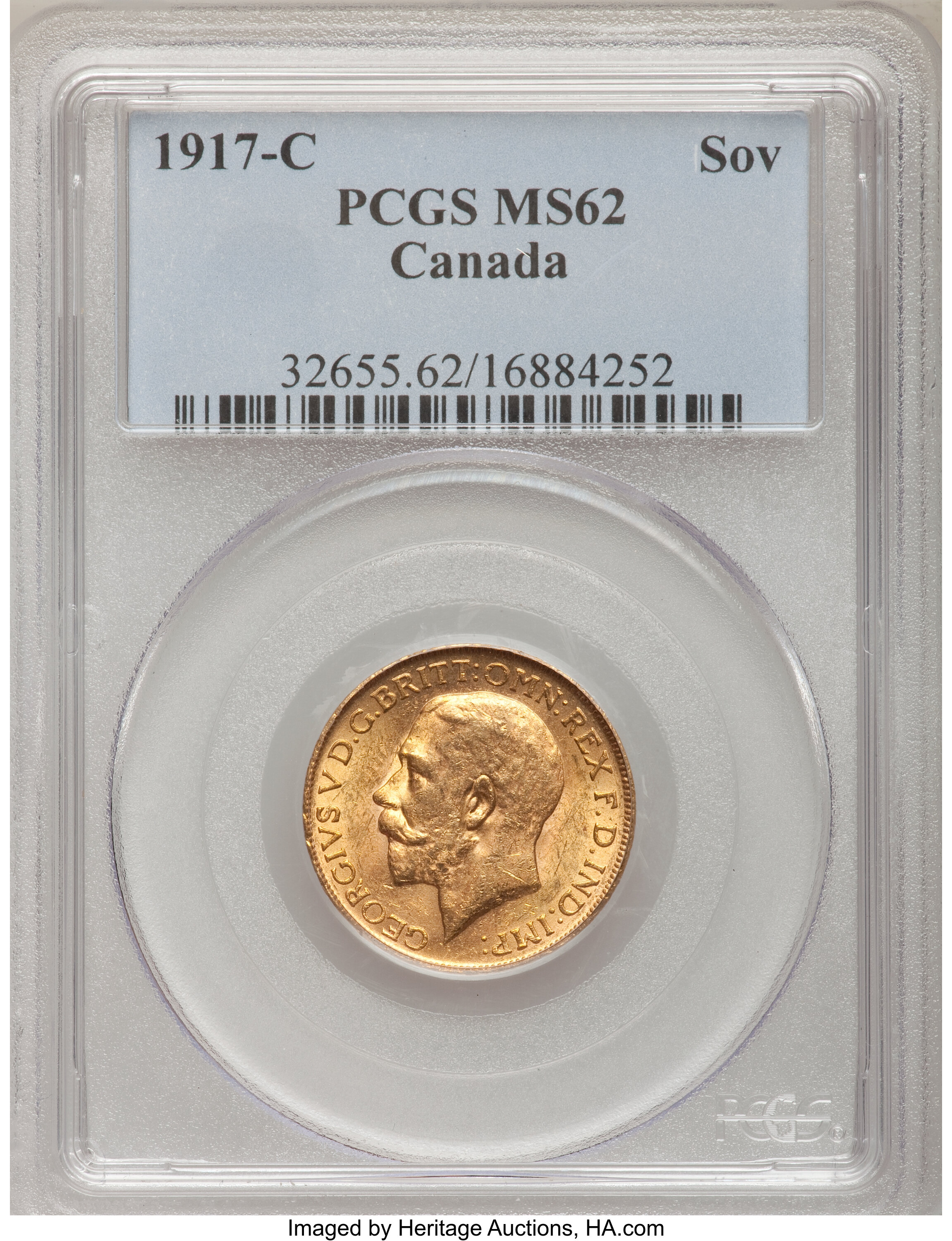 Canada: George V gold Sovereign 1917C,...