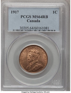 image for: Canada: George V Cent 1917,...