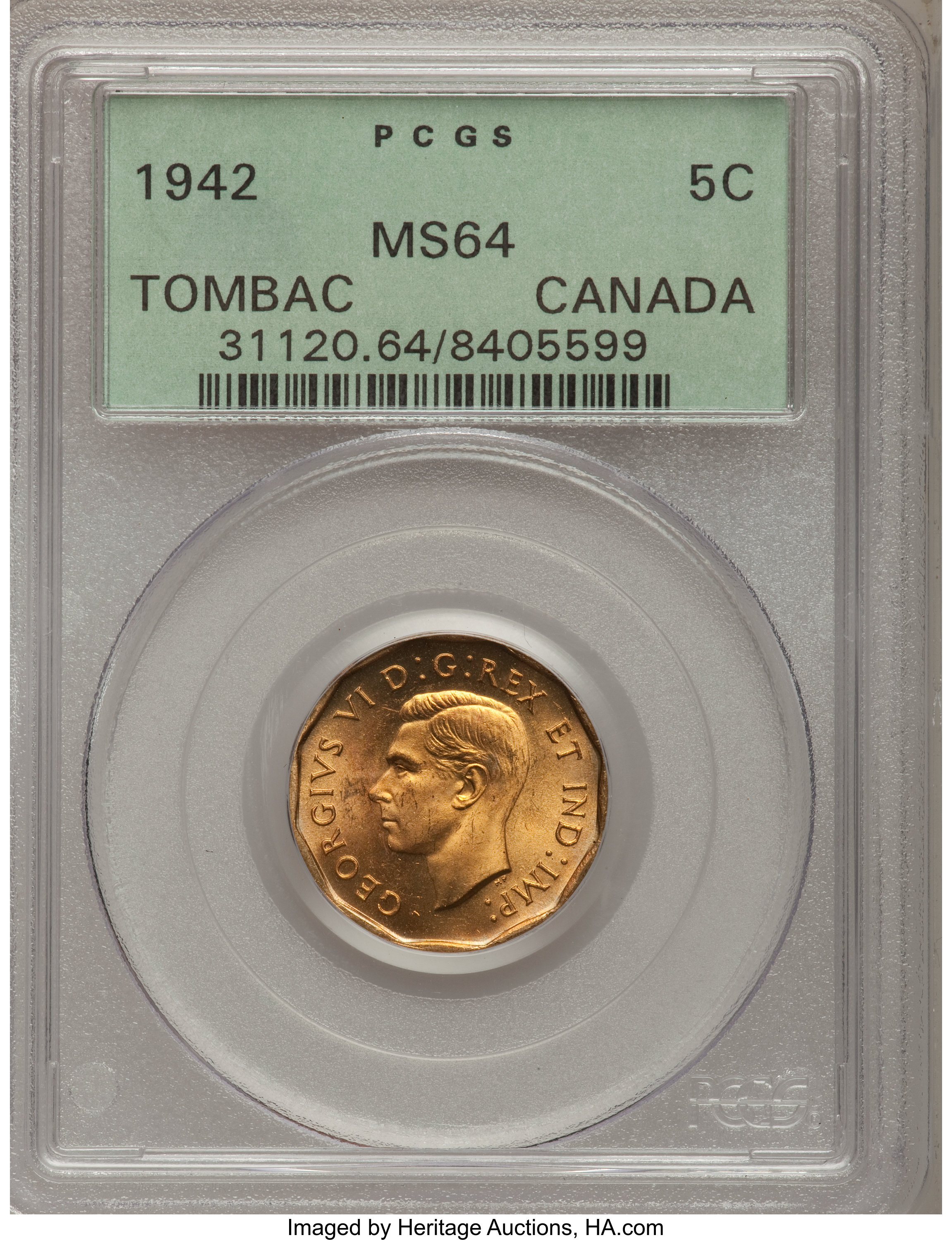 1942 Five Penny Nickel Tombac Coin Pricing Guide | Canada Coin